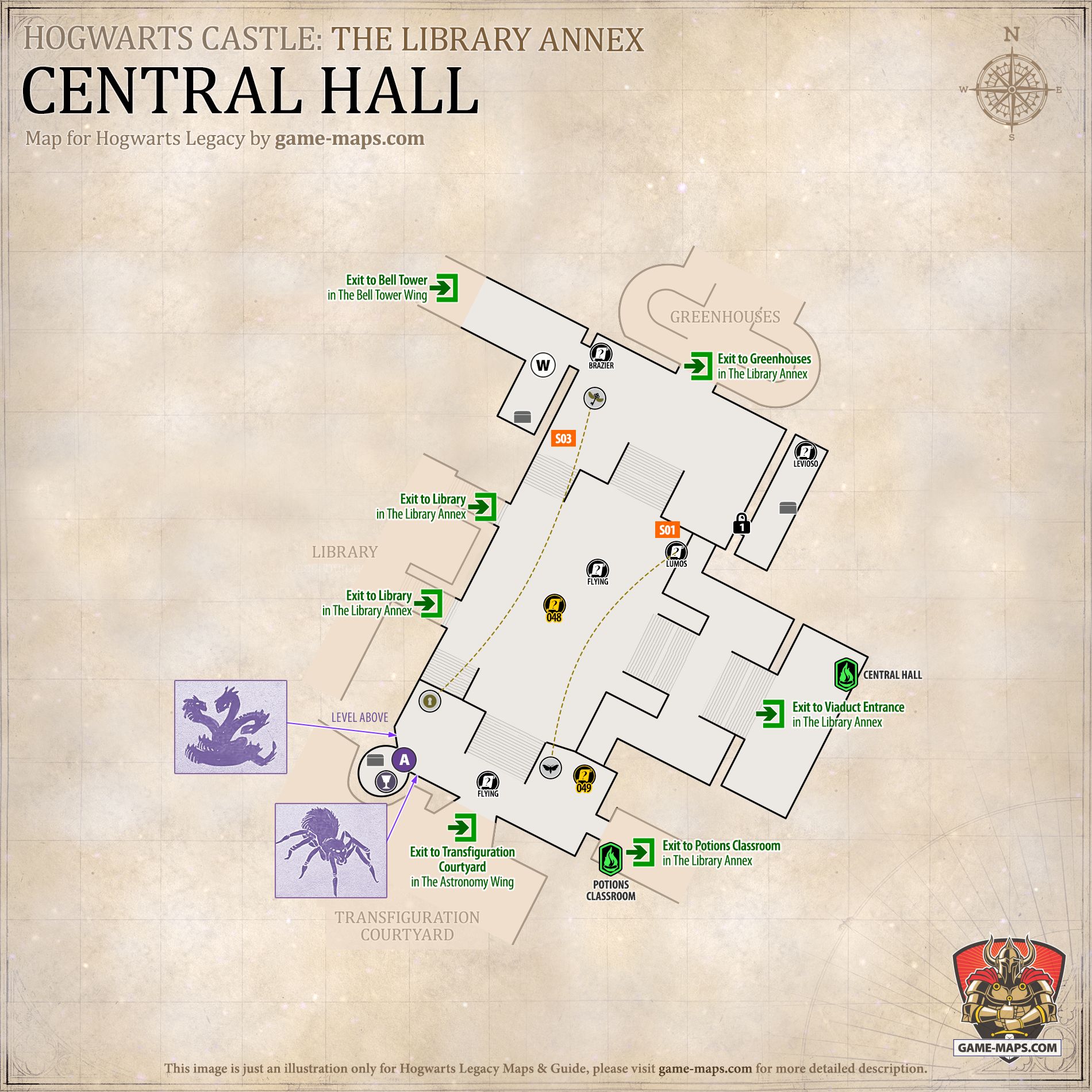 Central Hall Map for Hogwarts Legacy Central Hall Map for Hogwarts Legacy