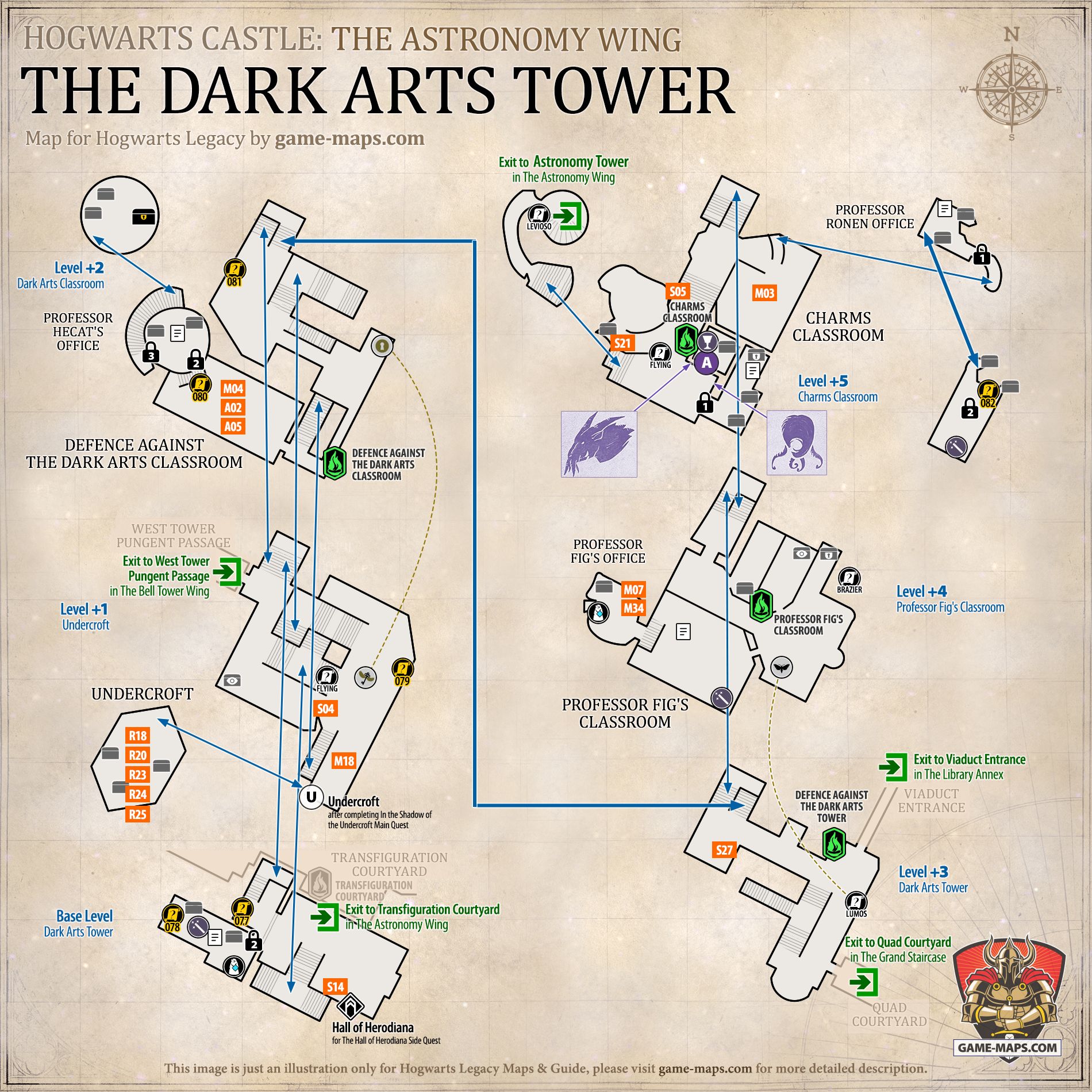 Dark Arts Tower Map for Hogwarts Legacy Dark Arts Tower Map for Hogwarts Legacy