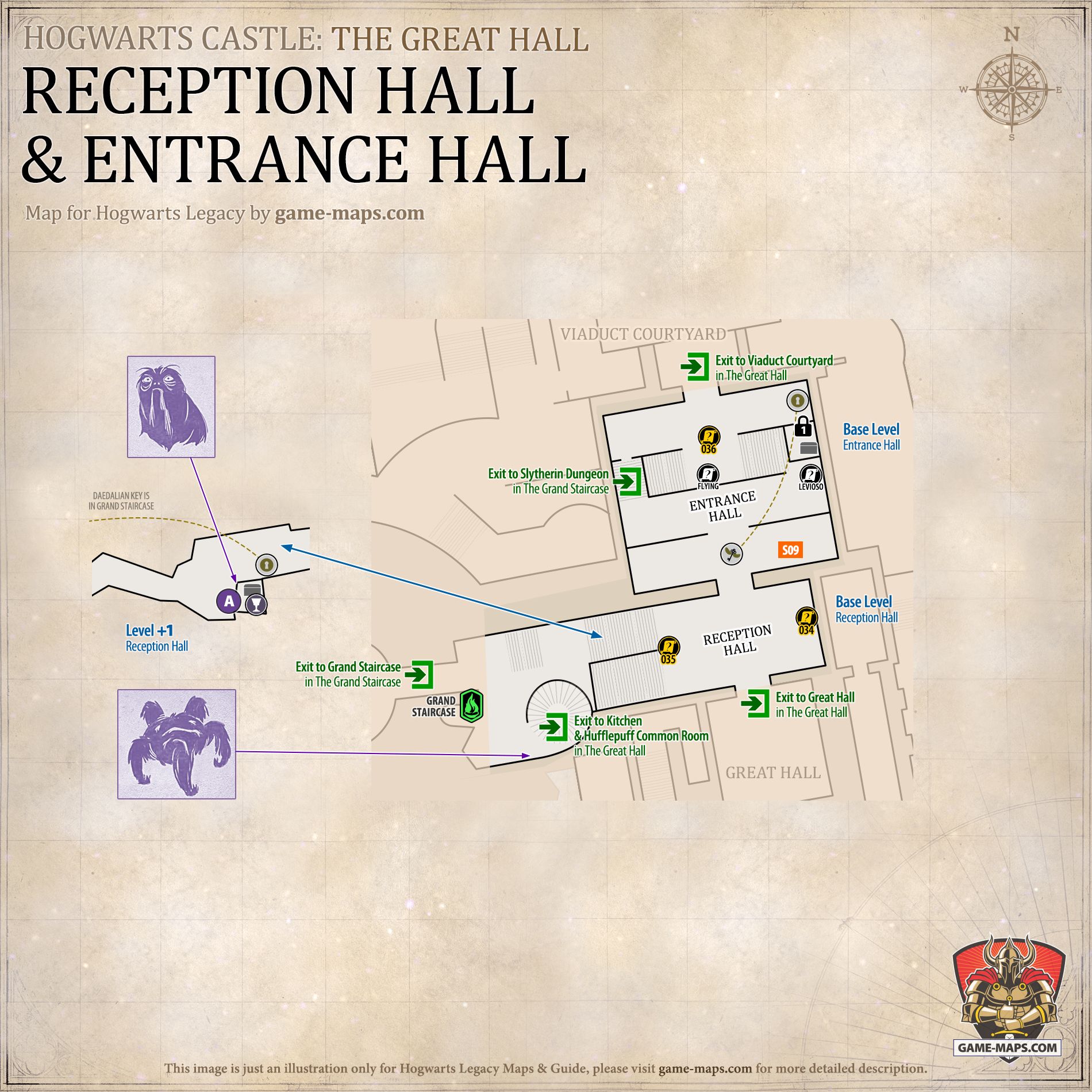 Entrance Hall & Reception Hall Map for Hogwarts Legacy Entrance Hall & Reception Hall Map for Hogwarts Legacy