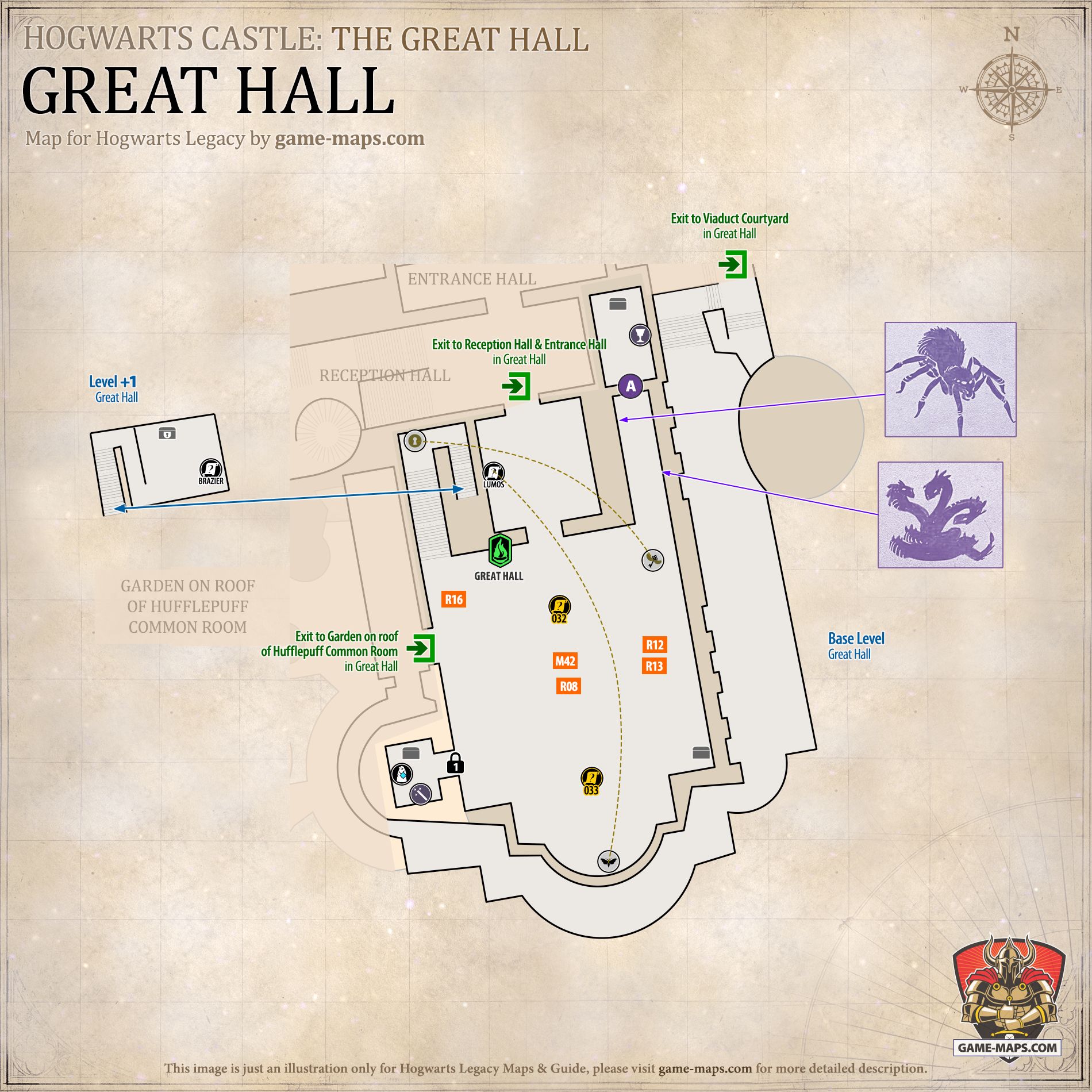 Great Hall Map for Hogwarts Legacy