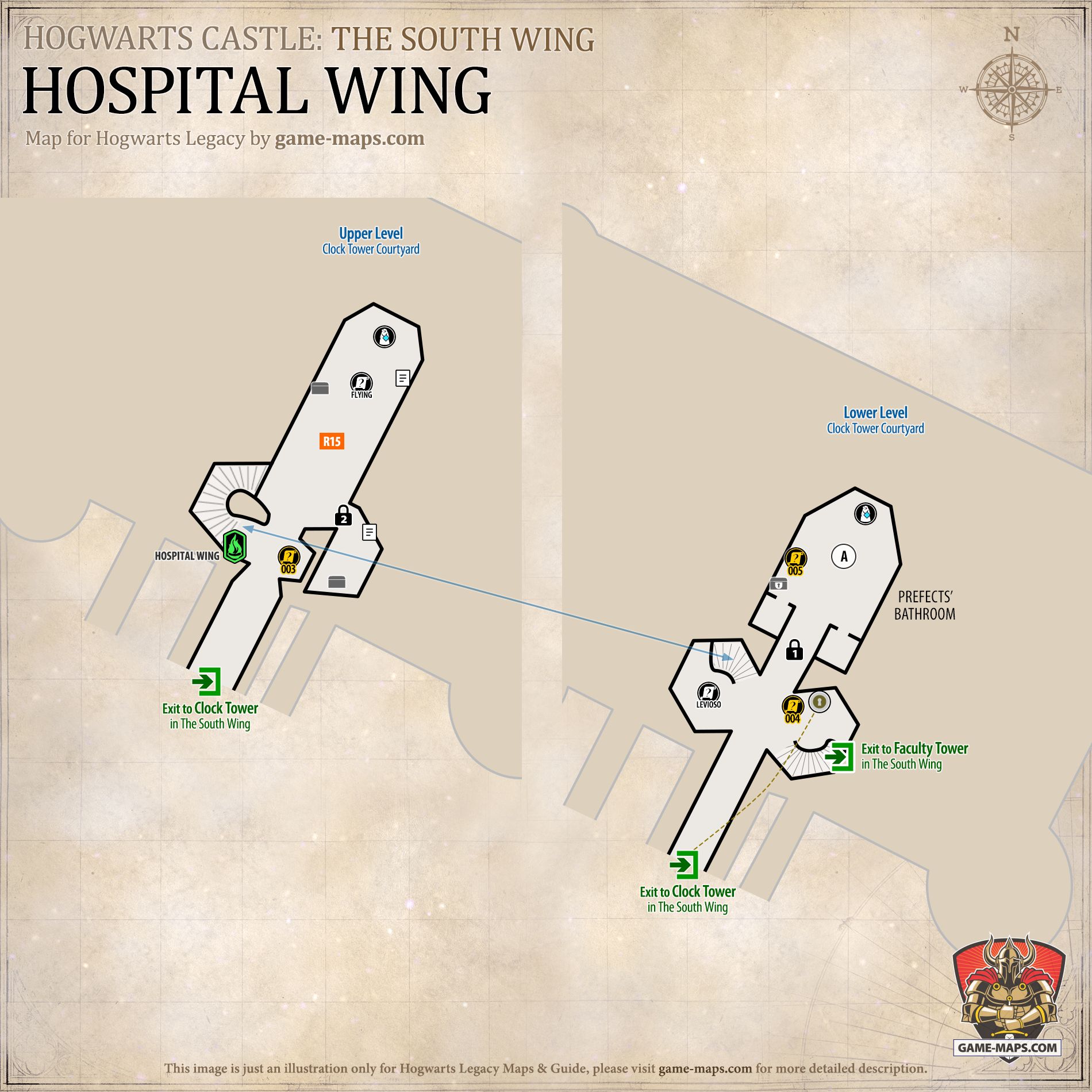 Hospital Wing Map for Hogwarts Legacy Hospital Wing Map for Hogwarts Legacy