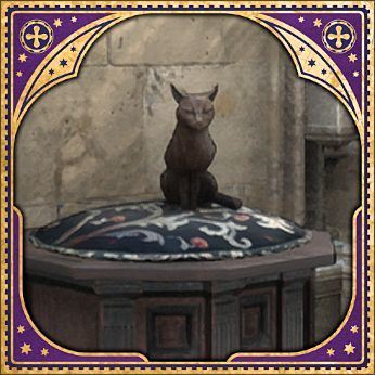 Wooden Cat - Revelio Field Guide Page - Hogwarts Legacy