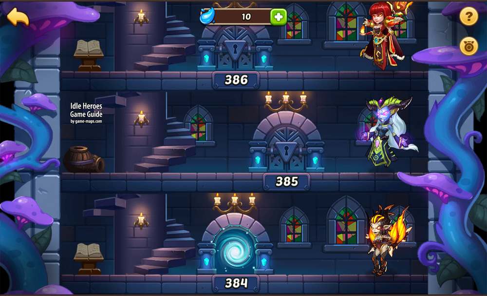 Tower of Oblivion in Idle Heroes | game-maps.com