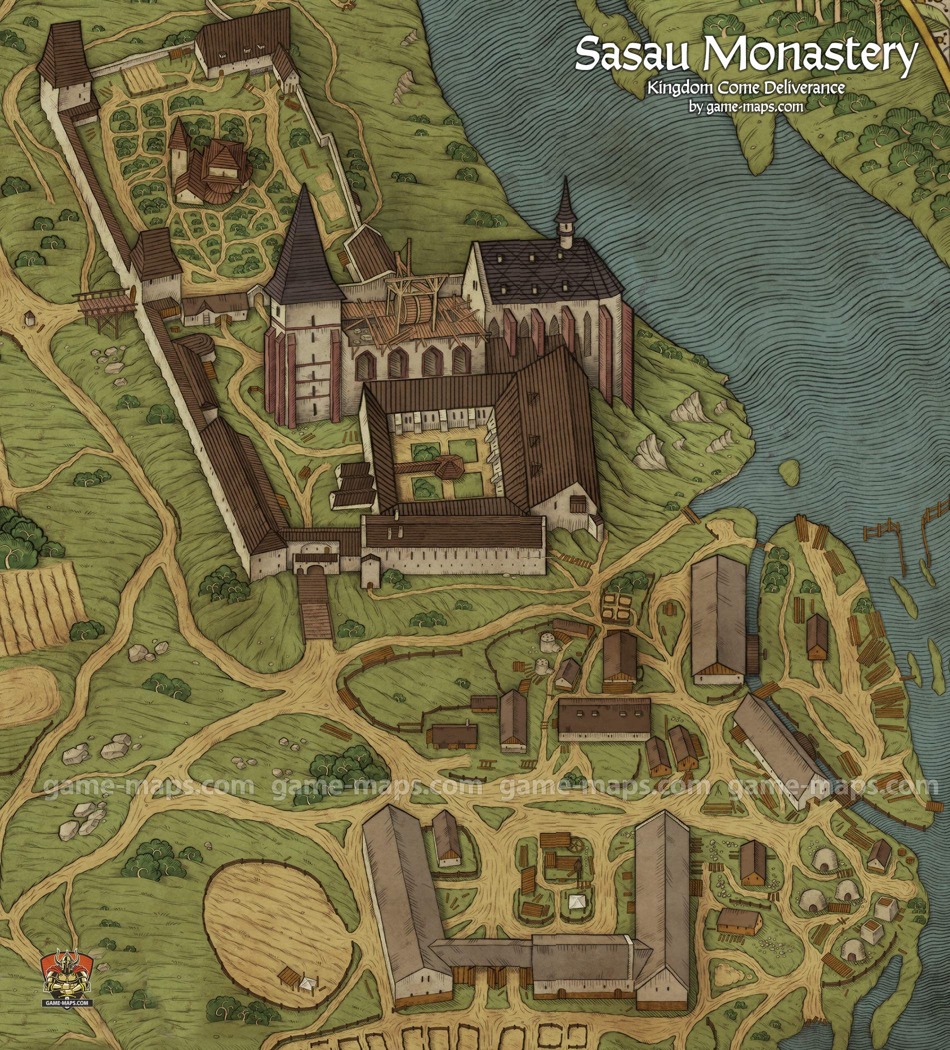 sasau monastery map kingdom come deliverance game maps com sasau monastery map kingdom come