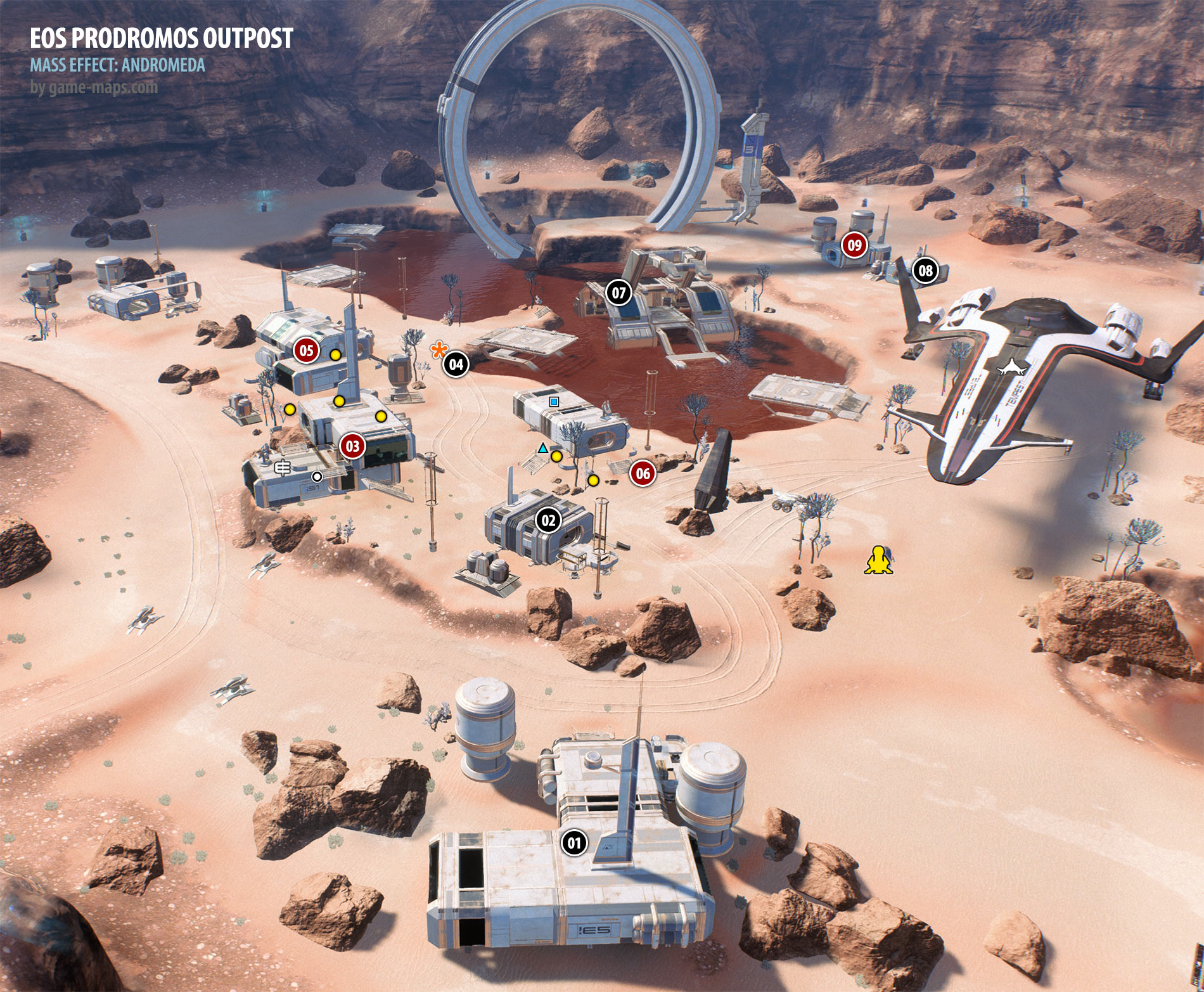 Eos Prodromos Outpost Mass Effect Andromeda Game Maps Com   Eos Prodromos Map Mass Effect Andromeda 