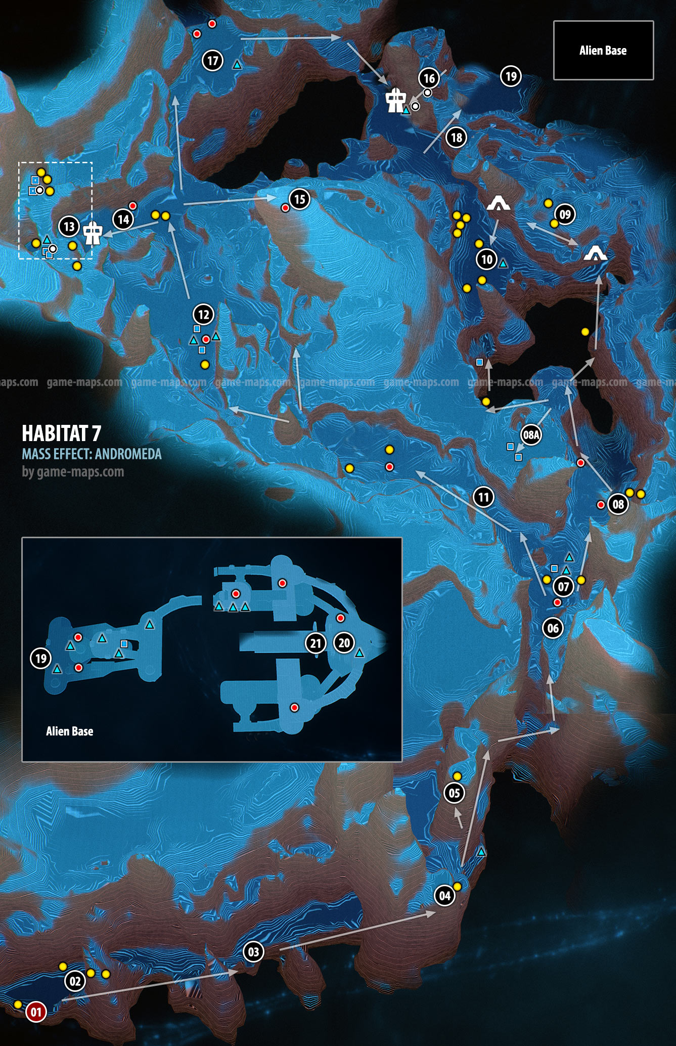 Habitat 7 Planet Map for Mass Effect Andromeda.