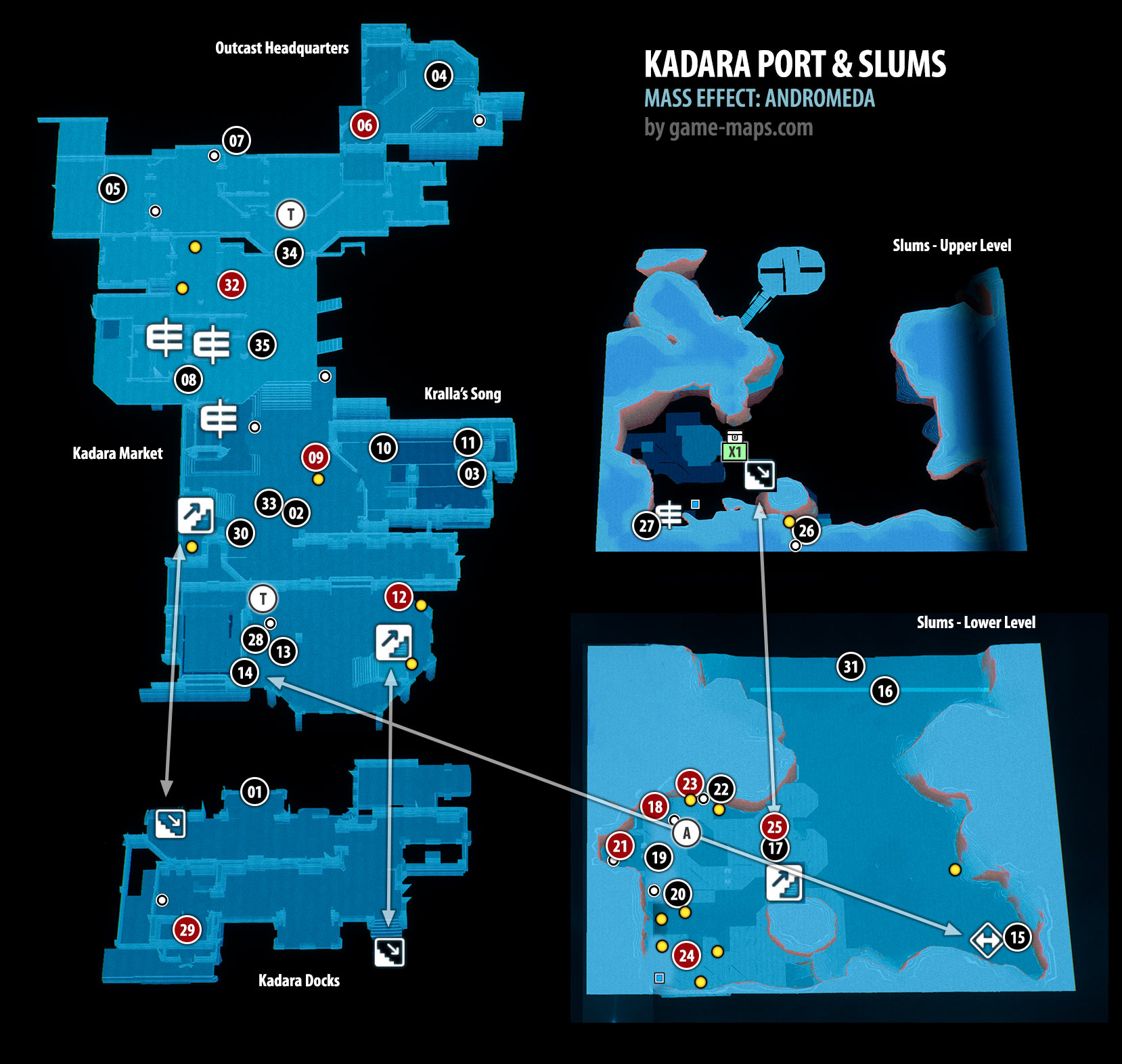 Kadara Port & Slums Map for Mass Effect Andromeda