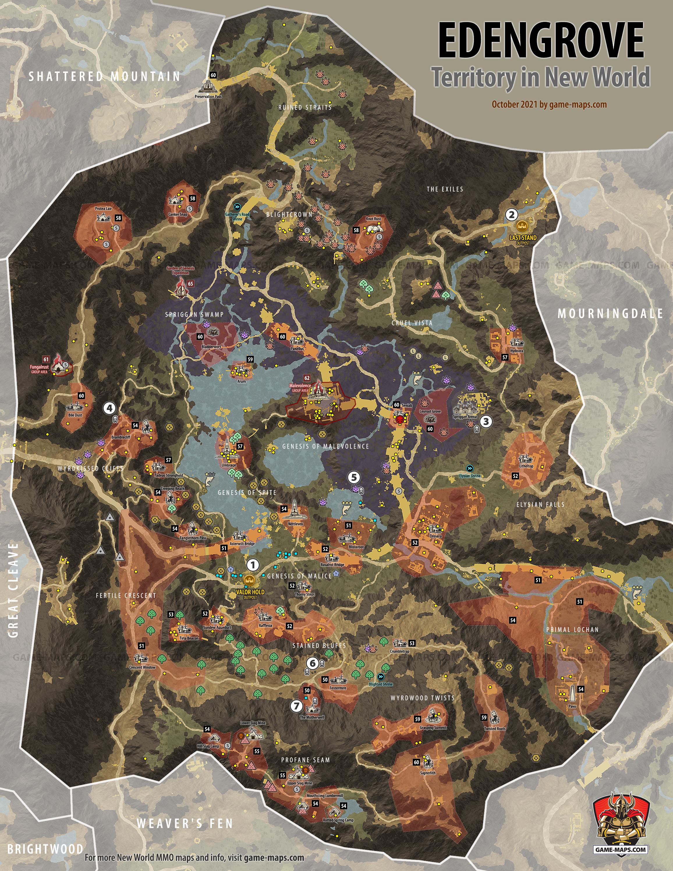 Edengrove Map for New World MMO