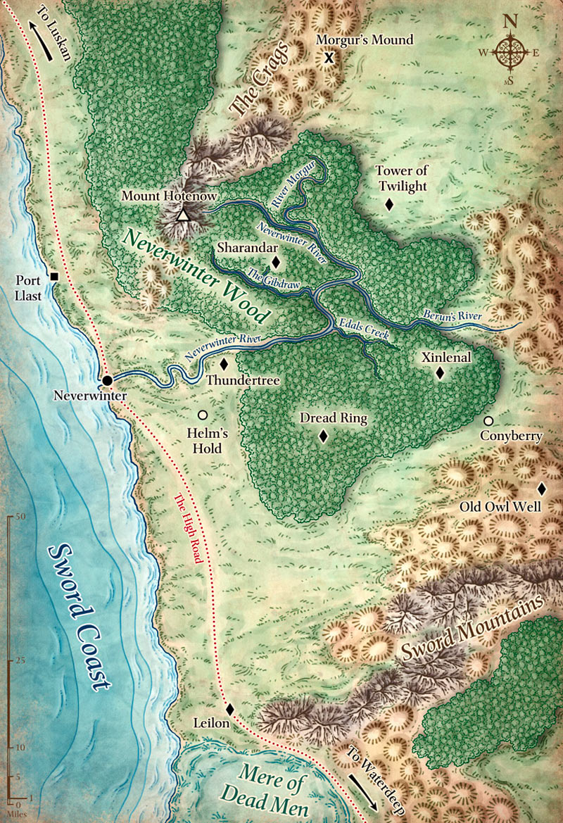 Sword Coast Map by Mike Schley