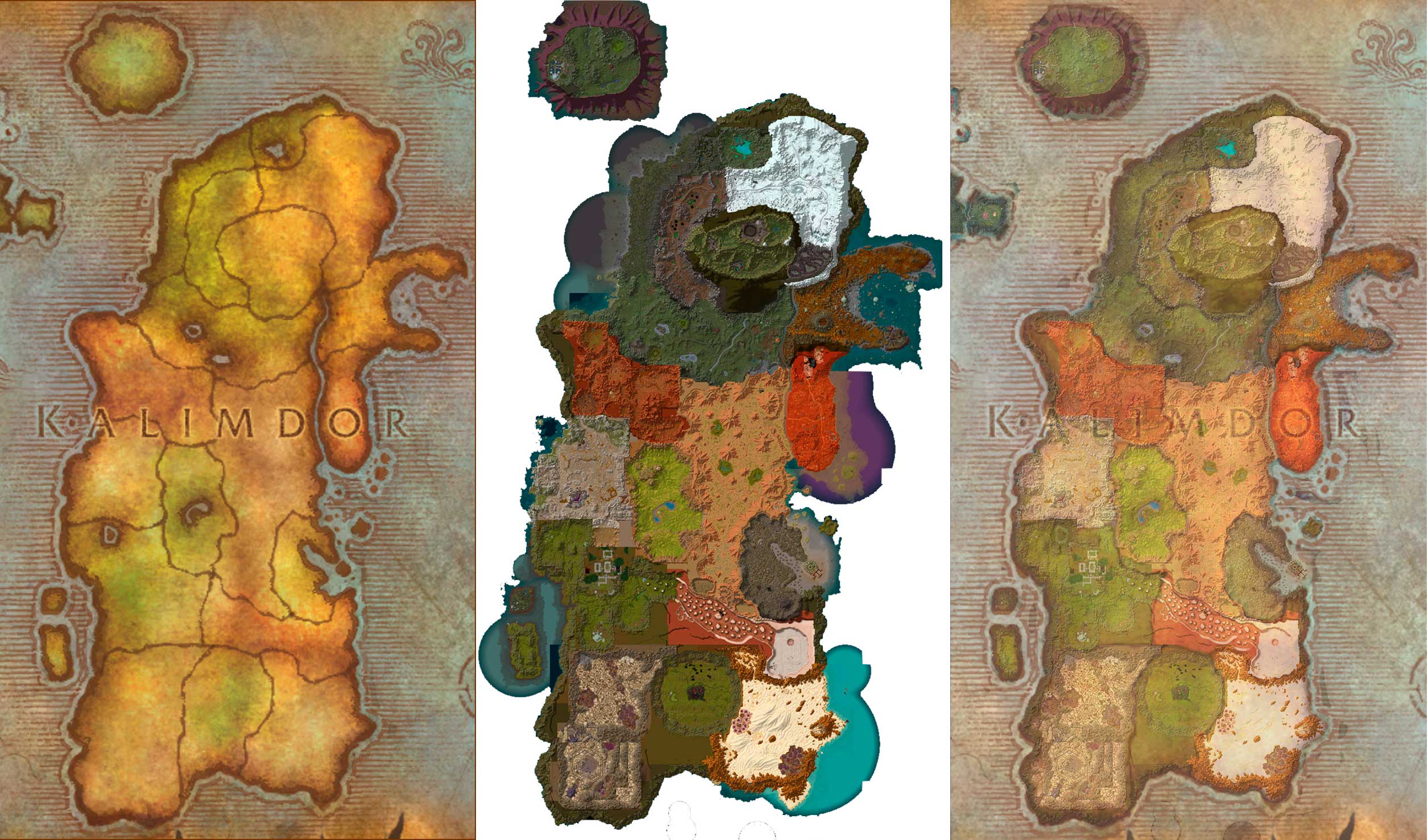 Kalimdor Map from World of Warcraft | game-maps.com