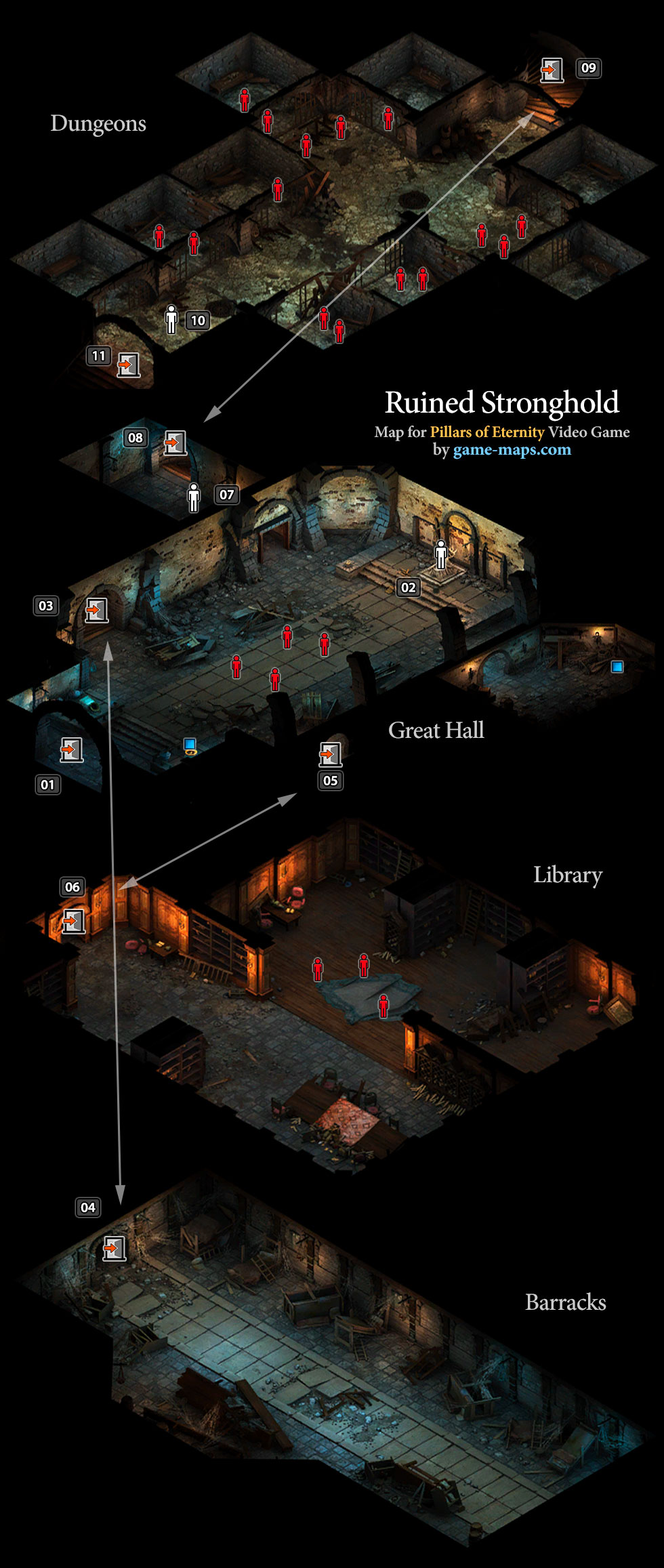 copperlane catacombs pillars of eternity map