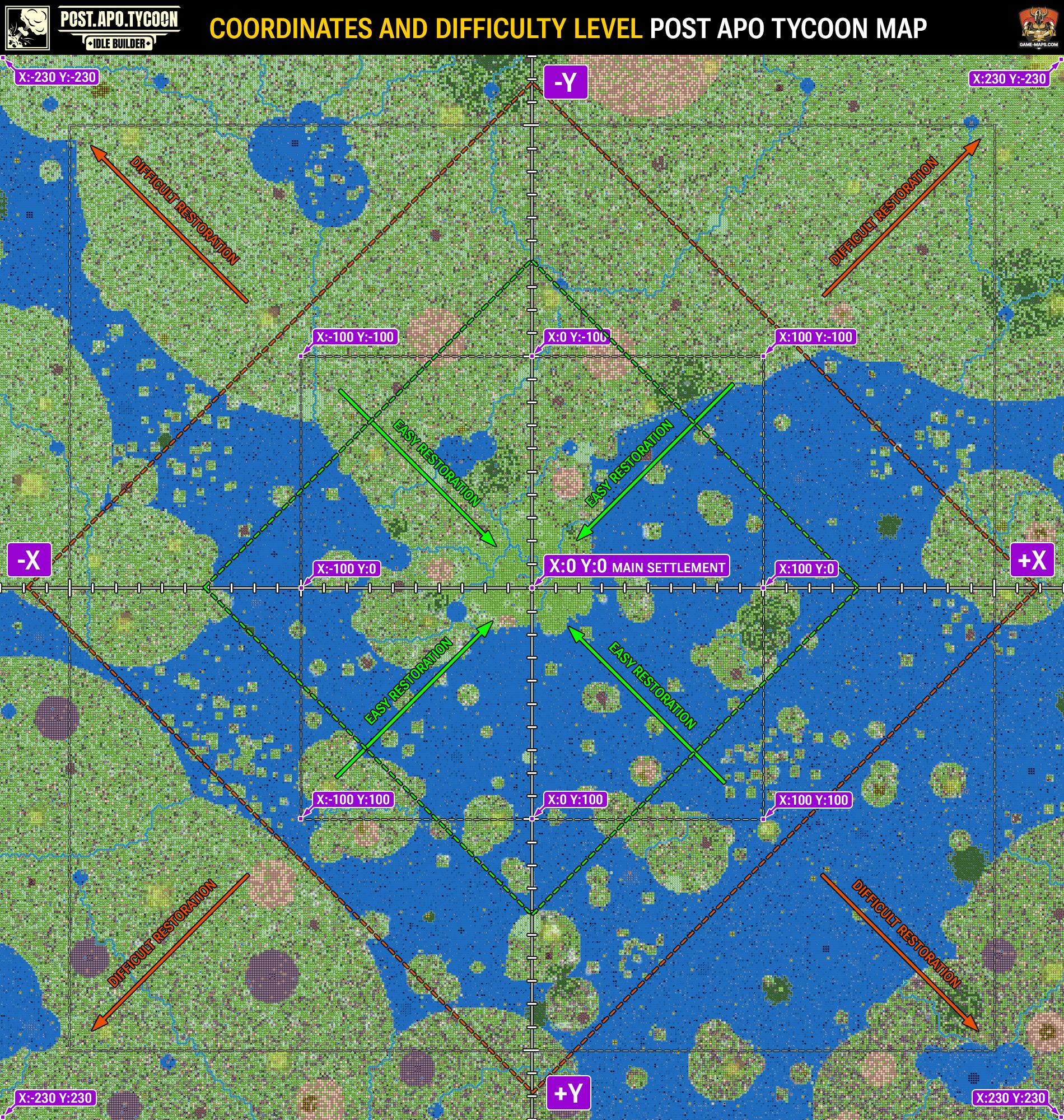 Preview Map for Post Apo Tycoon - Post Apo Tycoon Idle Builder