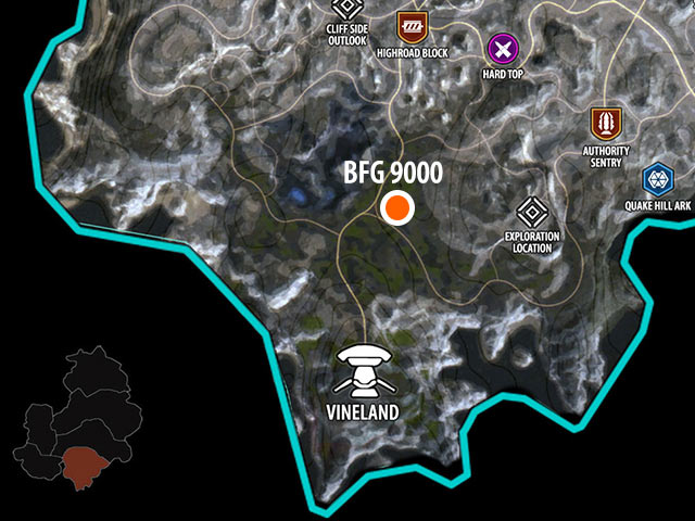 Location of BFG 9000 Weapon in Rage 2