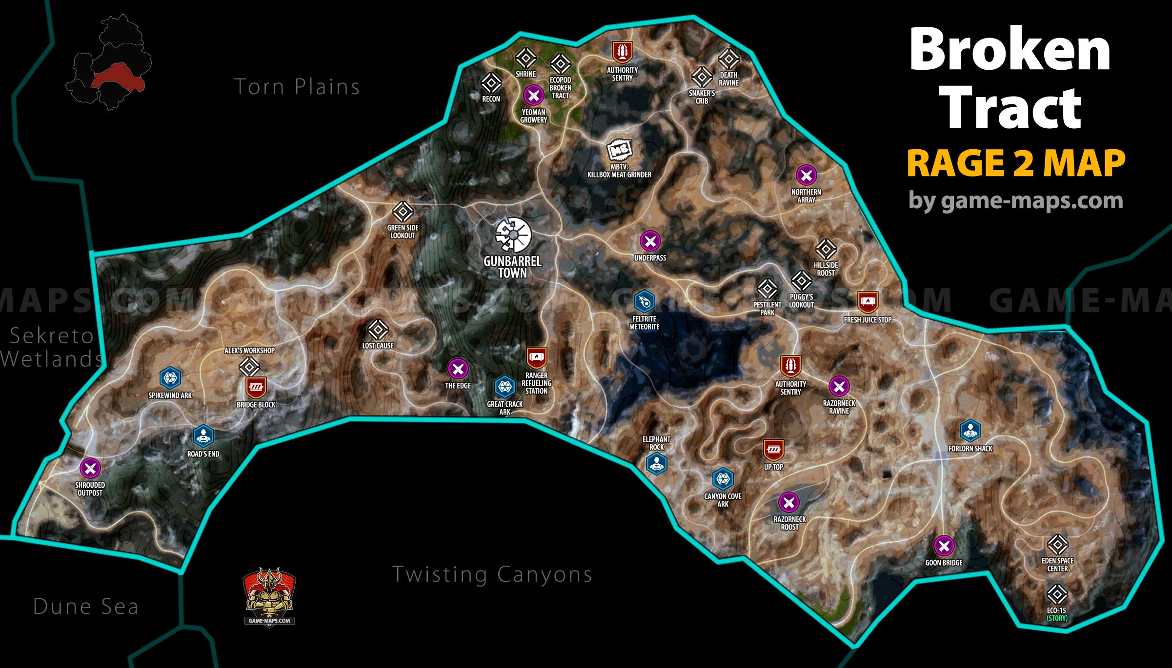 Open Rage System Map Broken Tract Rage 2 Map | game-maps.com