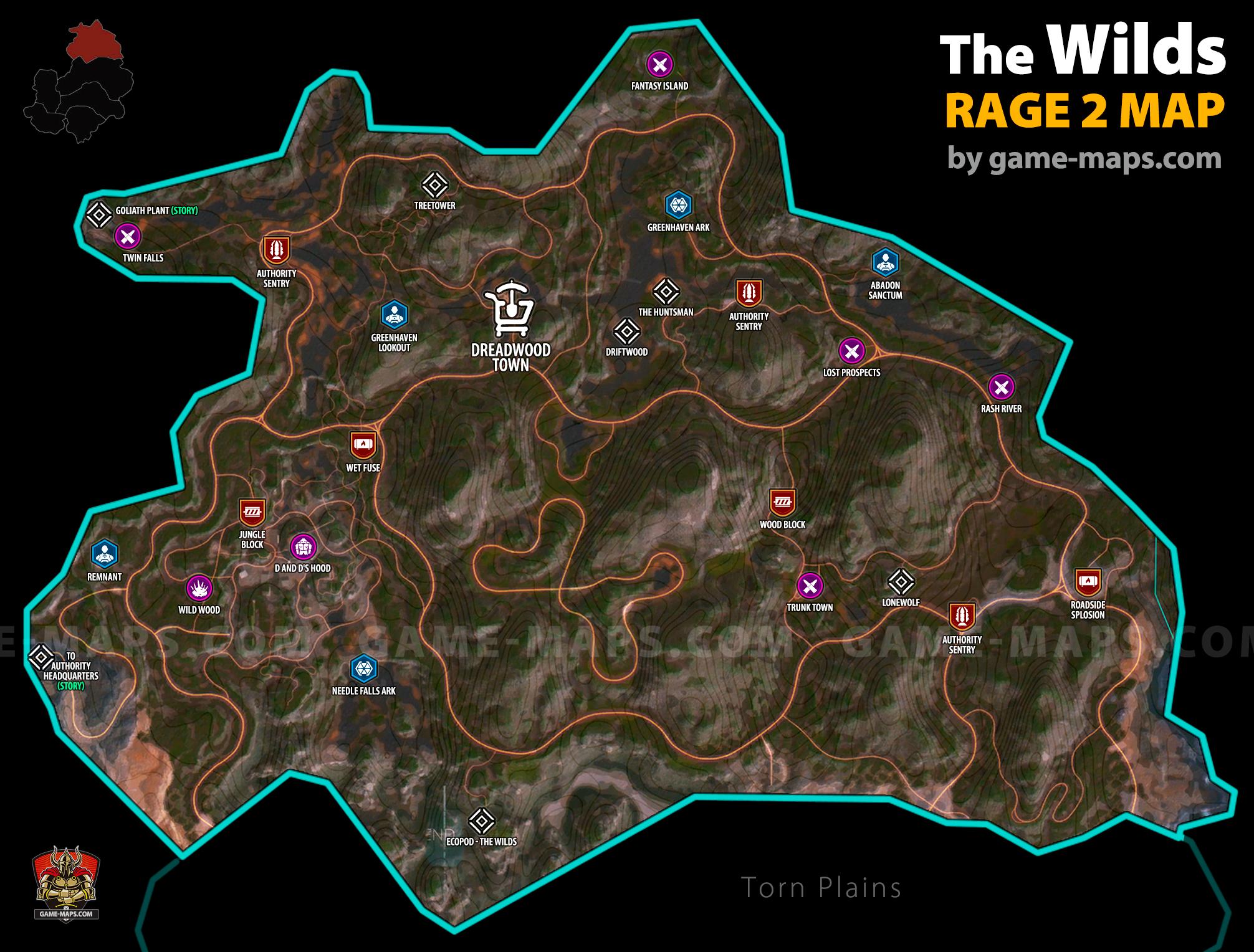 The Wilds Rage 2 Map | game-maps.com The Wilds Rage 2 Map | game-maps.com
