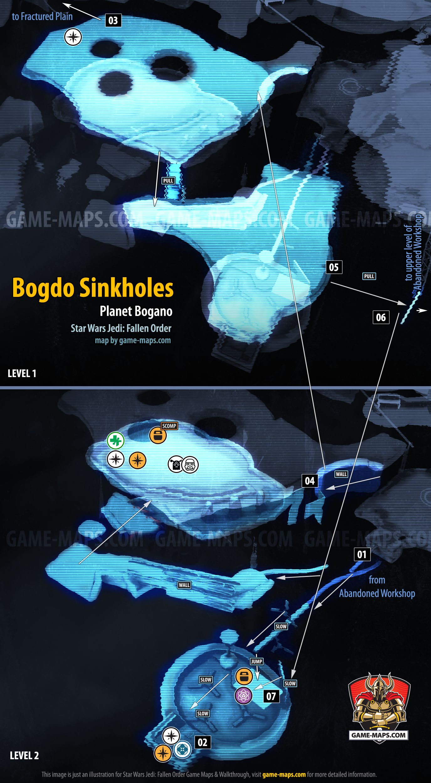 Bogdo Sinkholes Map Star Wars Jedi: Fallen Order