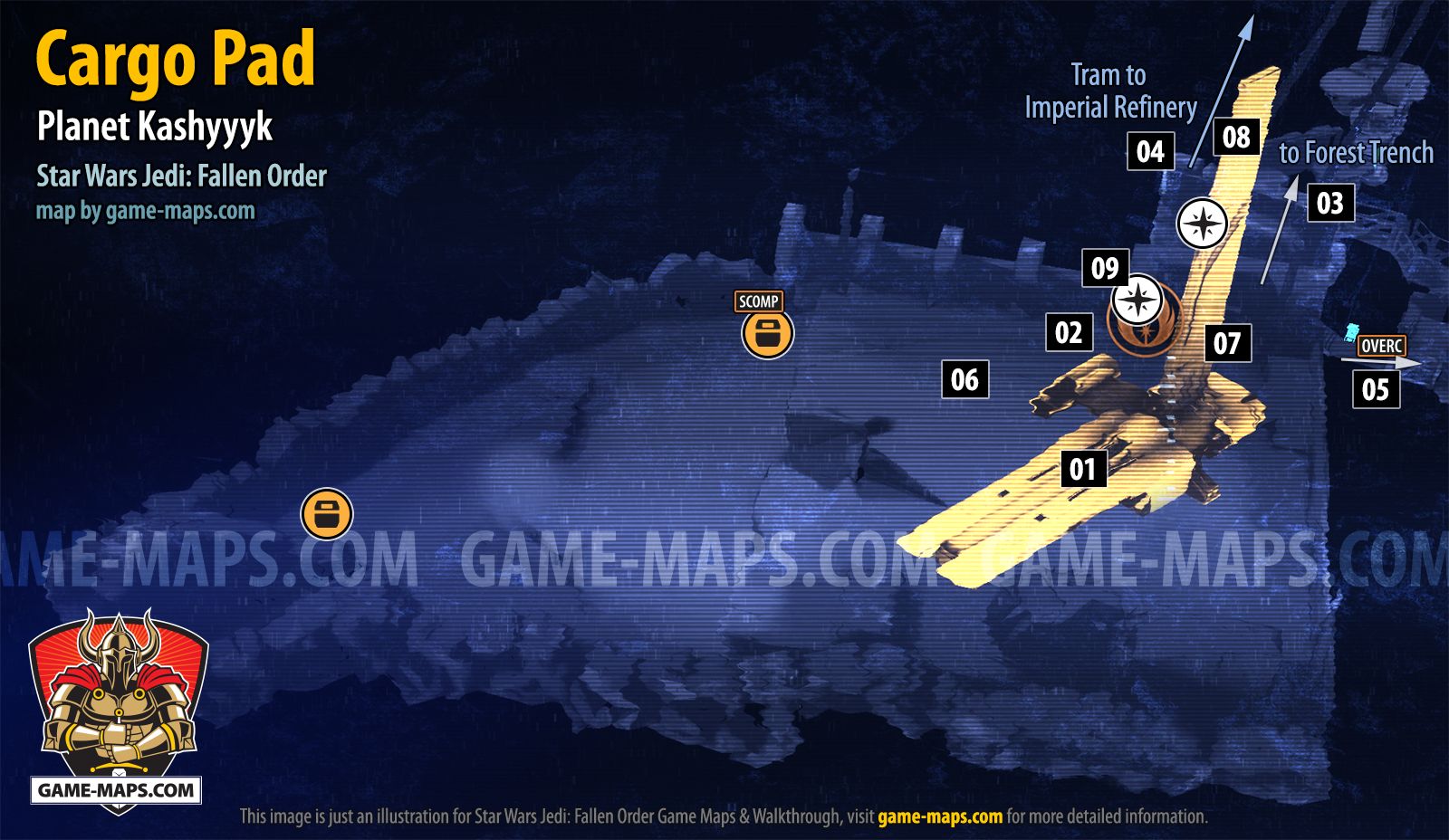 Cargo Pad Map Star Wars Jedi: Fallen Order