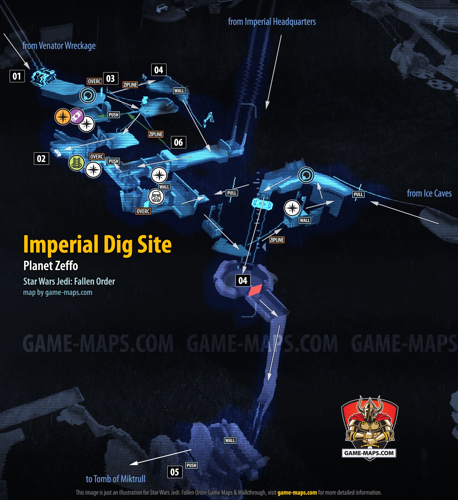 Imperial Dig Site Map Star Wars Jedi: Fallen Order