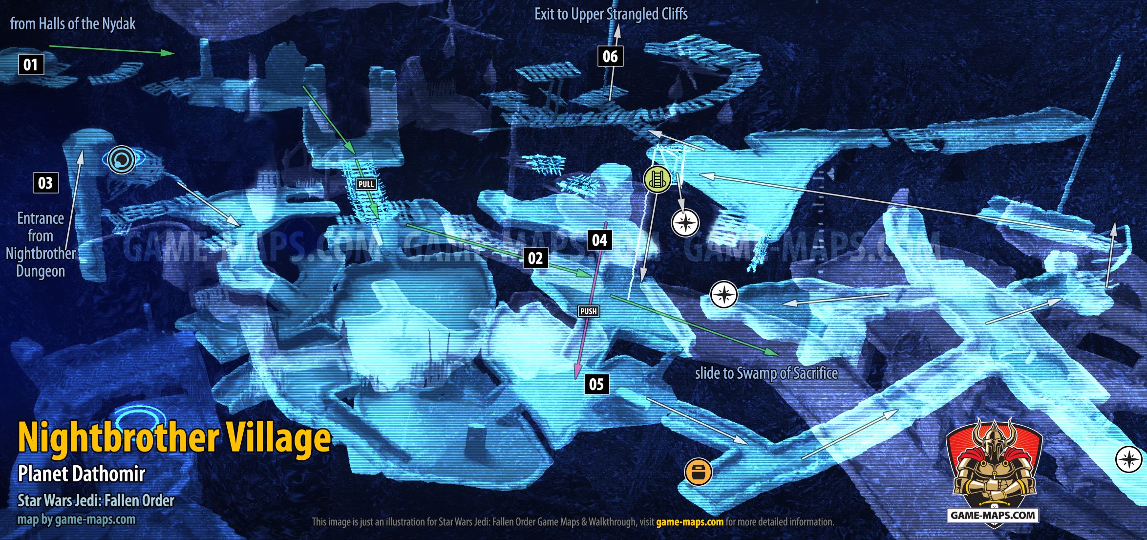 Nightbrother Village Map Star Wars Jedi: Fallen Order