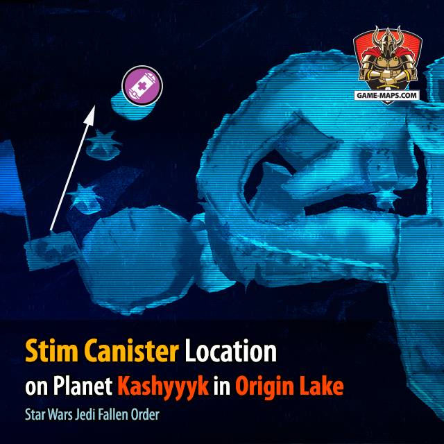 Location of Stim Canister in Origin Lake on Planet Kashyyyk in Jedi Fallen Order - Star Wars Jedi: Fallen Order