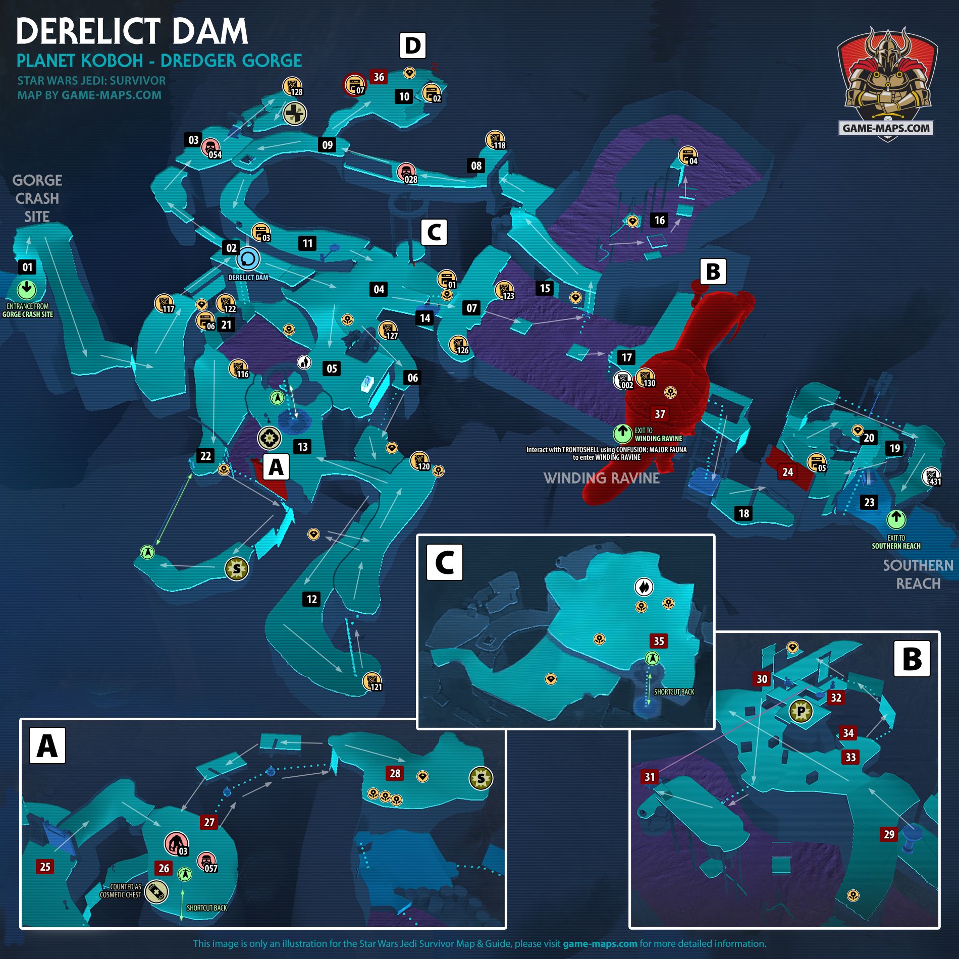 Derelict Dam Map Koboh Planet for Star Wars Jedi Survivor Derelict Dam Map Koboh Planet for Star Wars Jedi Survivor
