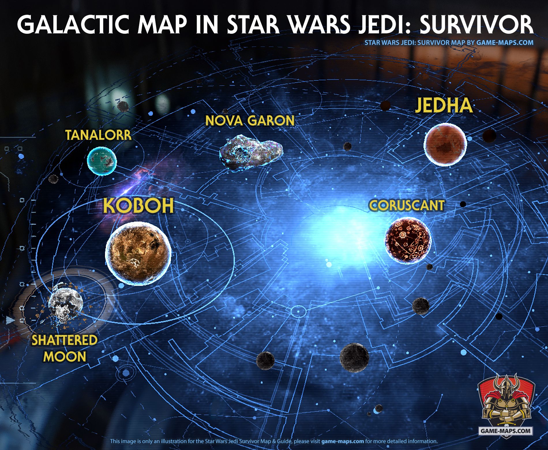 Galactic Map for Jedi Survivor