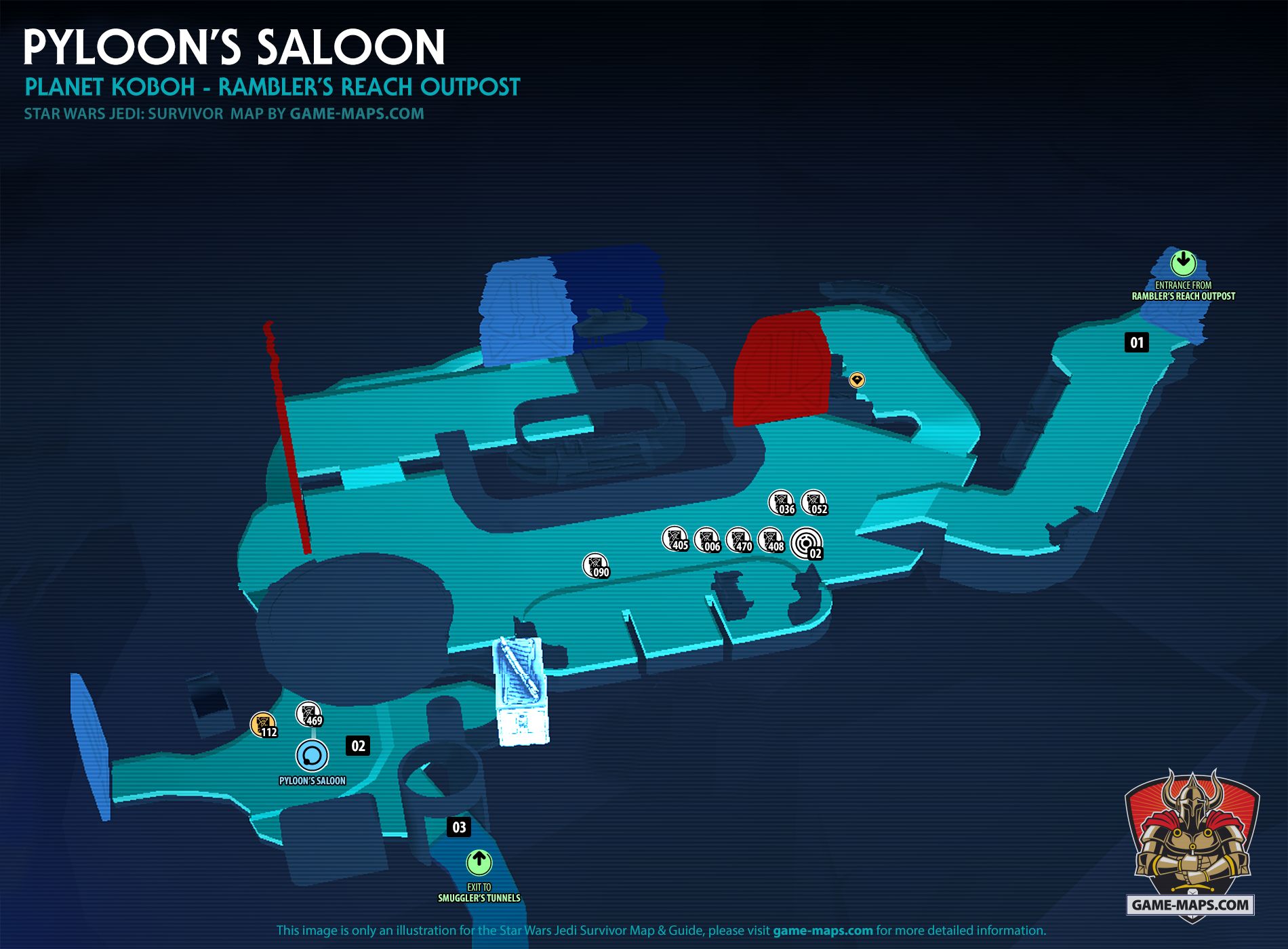 Pyloon’s Saloon Map Koboh Planet for Star Wars Jedi Survivor