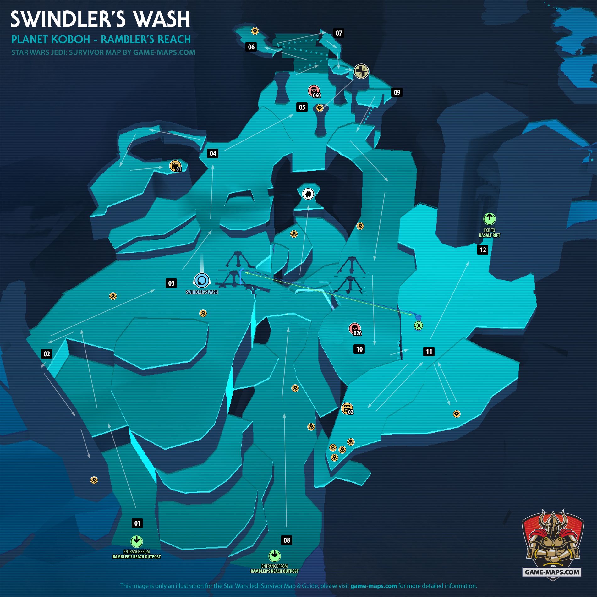 Swindler’s Wash Map Star Wars Jedi Survivor
