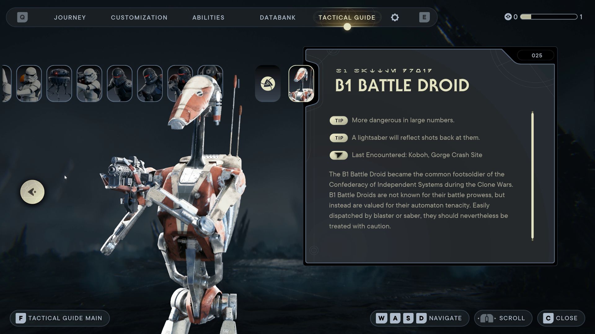 B1 Battle Droid (025) Star Wars Jedi Survivor Tactical Guide Update - Star Wars Jedi Survivor