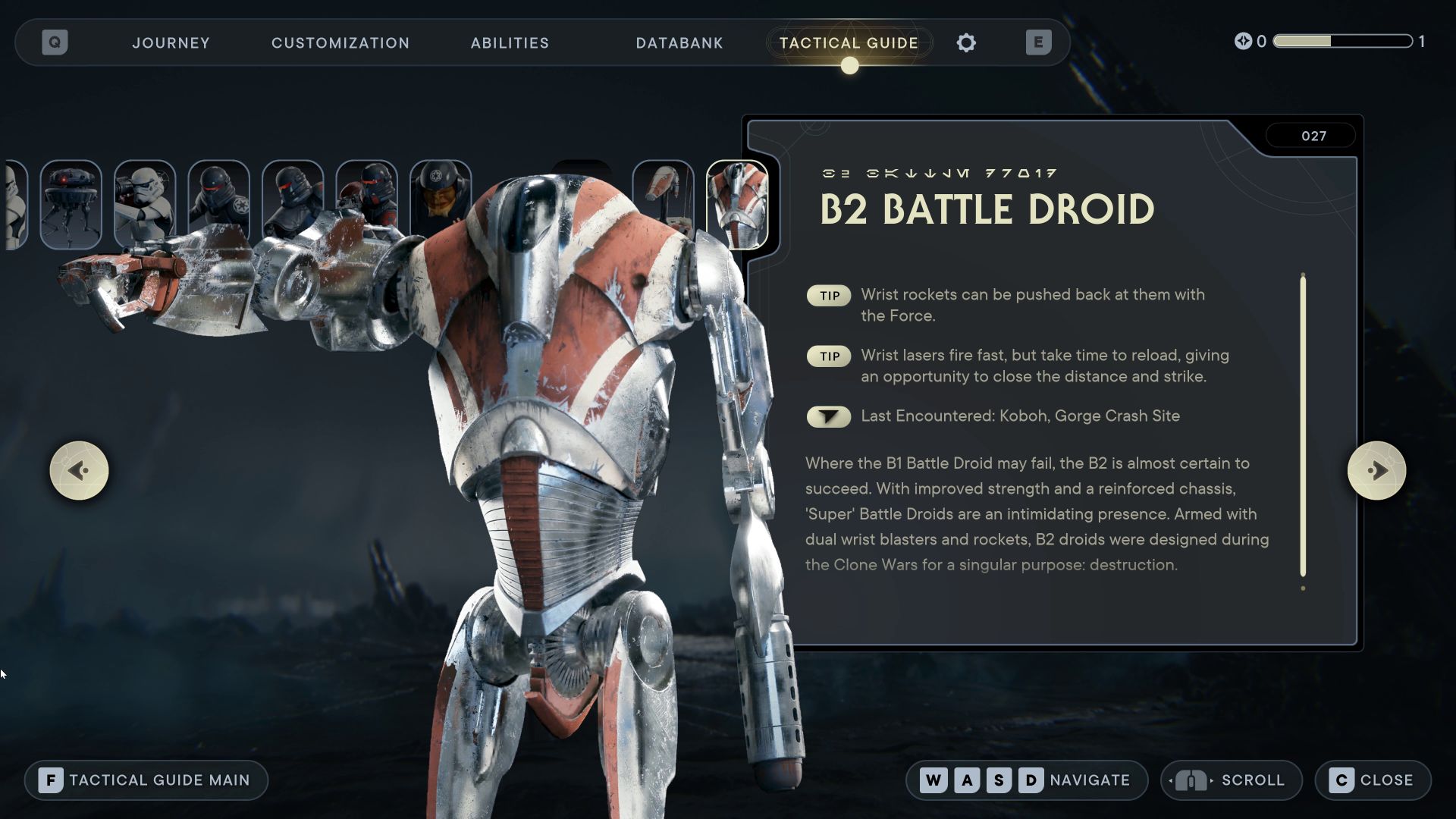 B2 Battle Droid (027) Star Wars Jedi Survivor Tactical Guide Update - Star Wars Jedi Survivor