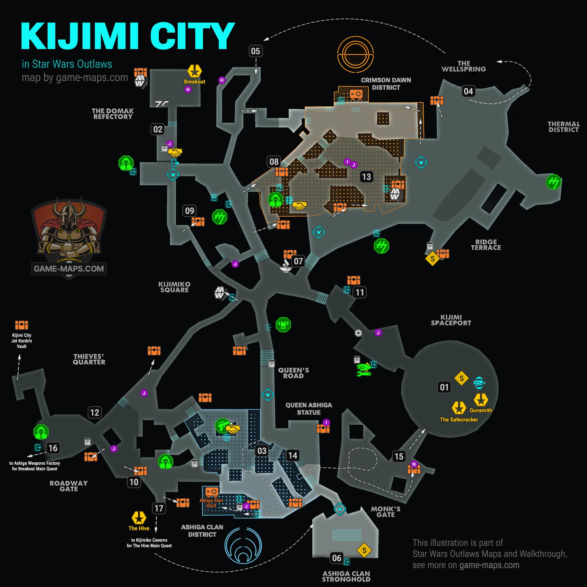 Kijimi City Map for Star Wars Outlaws