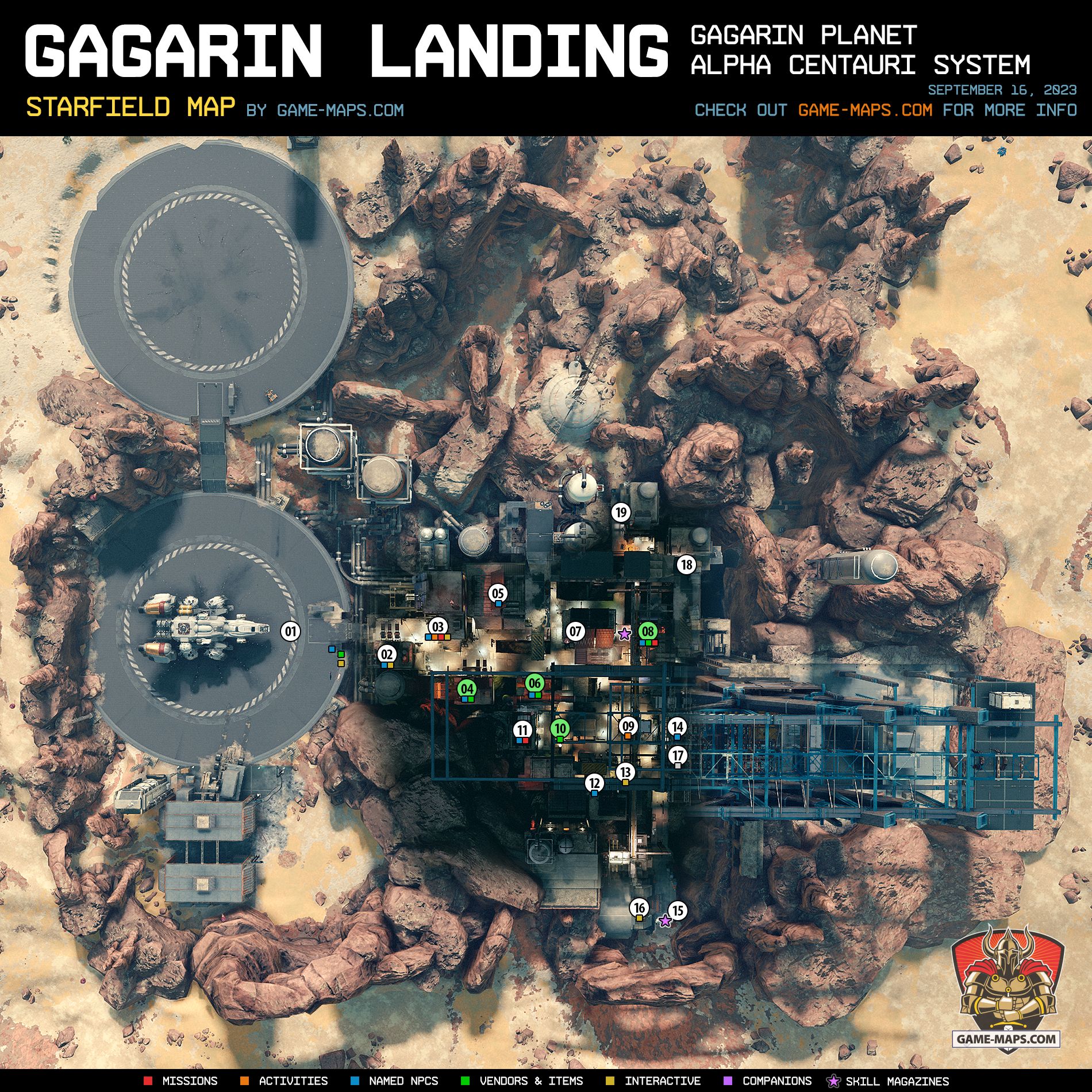 Gagarin Landing Map Starfield