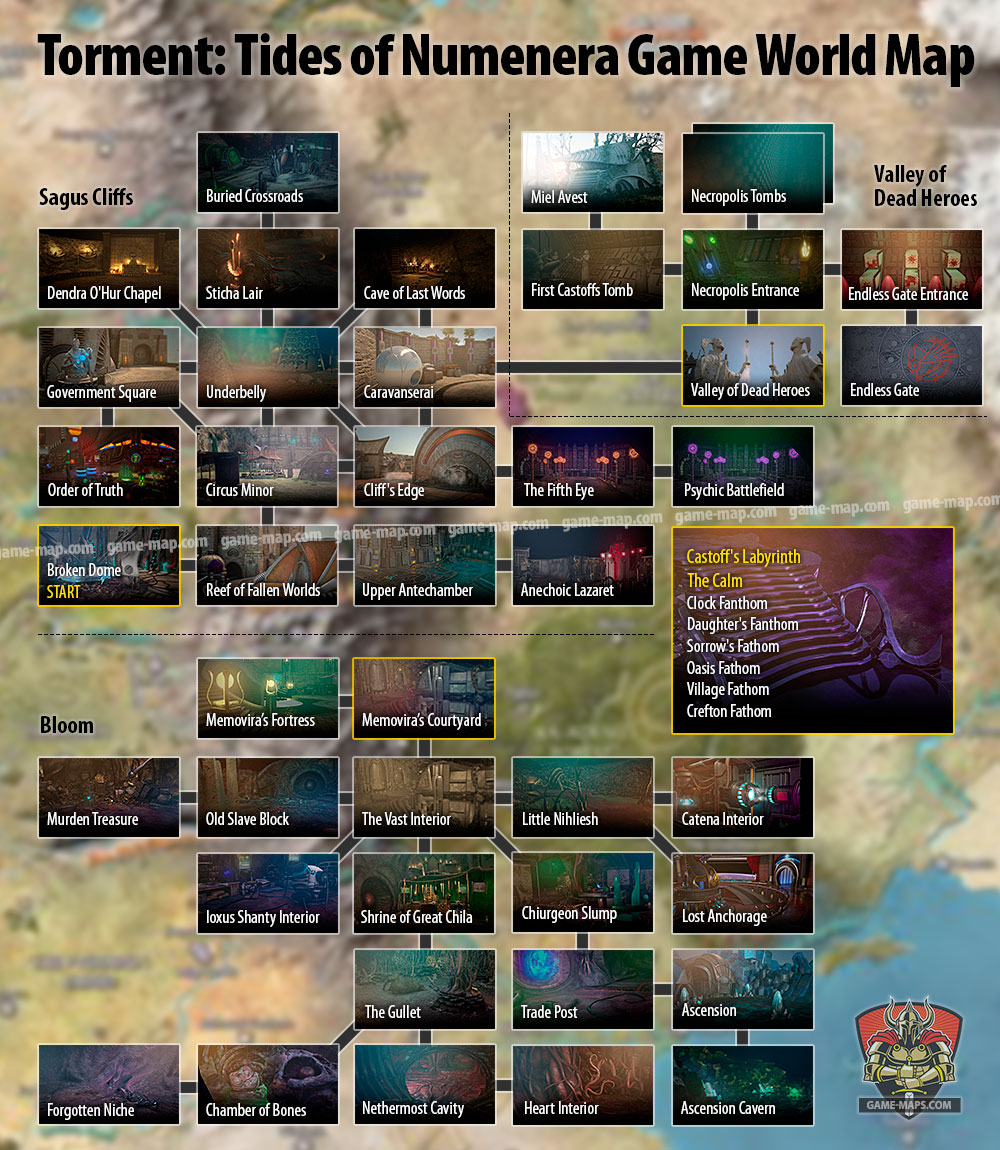 Torment Tides Of Numenera World Map Torment: Tides of Numenera Walkthrough, Game Guide & Maps. | game 