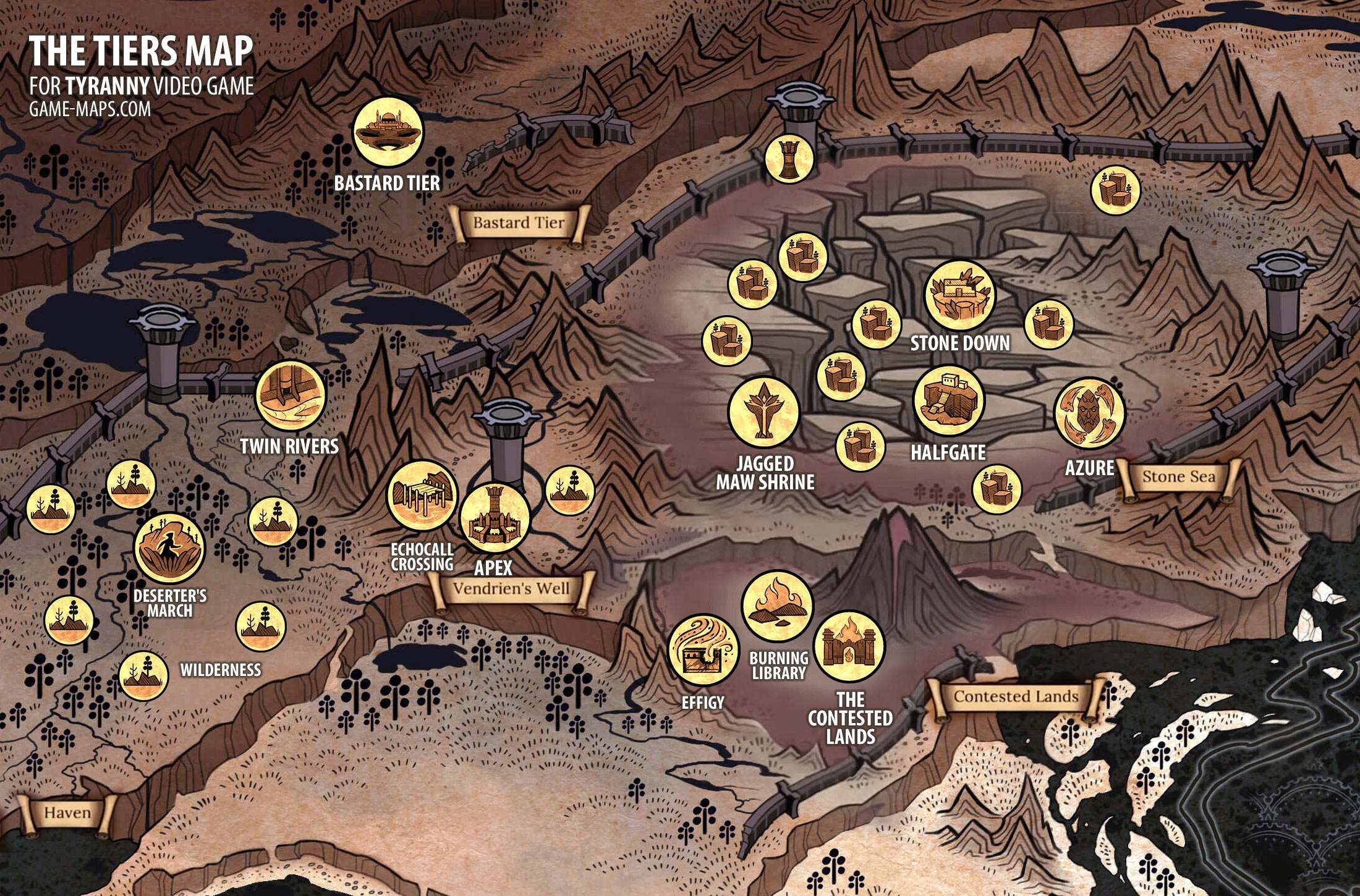 The Tiers Map, World of Tyranny Video Game