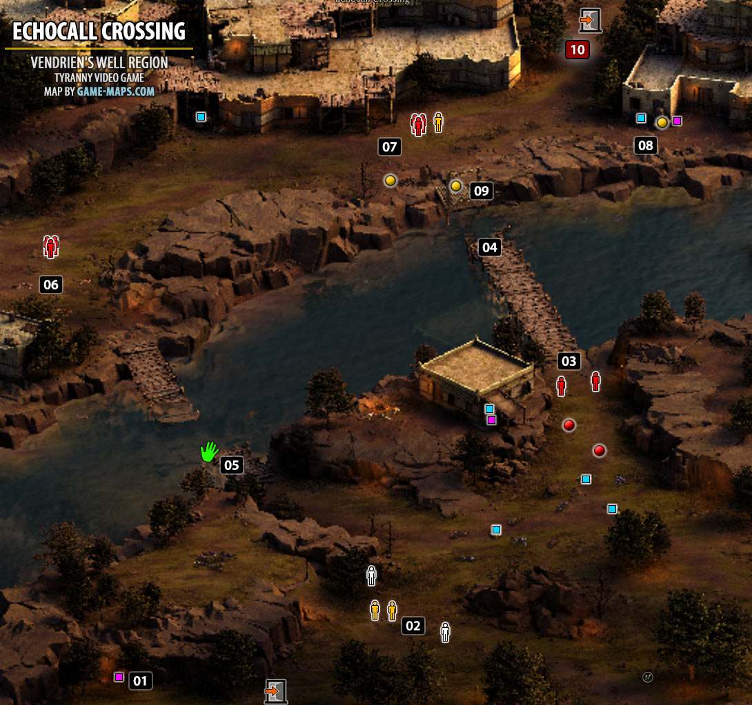 Echocall Crossing Map, Vendrien's Well, Tyranny Video Game