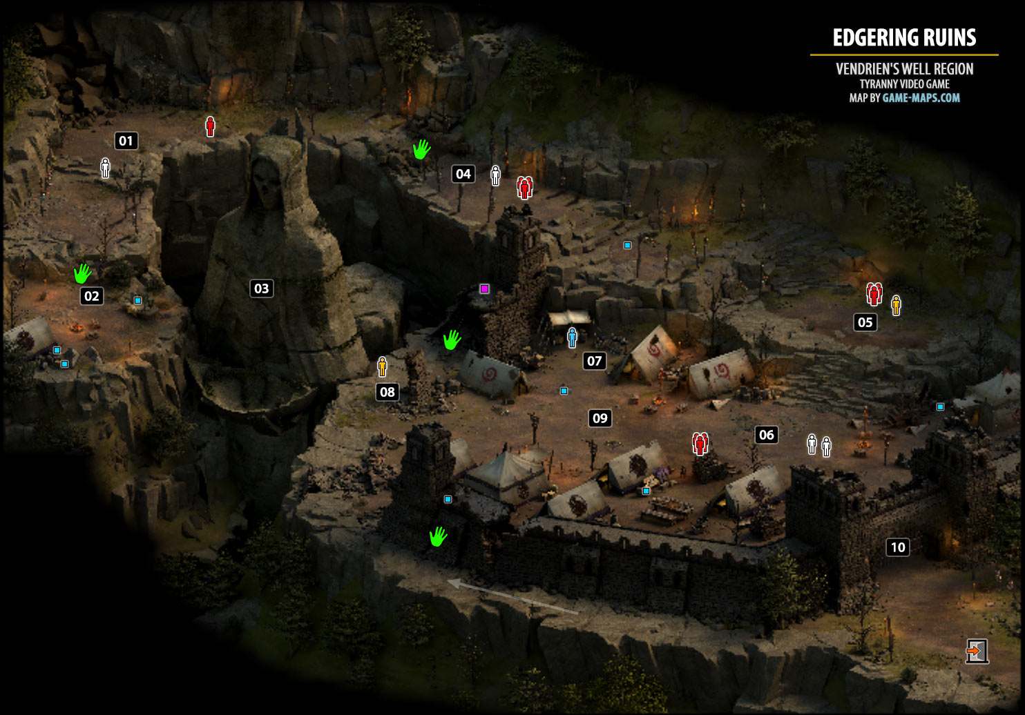 Edgering Ruins Map, Tyranny Video Game