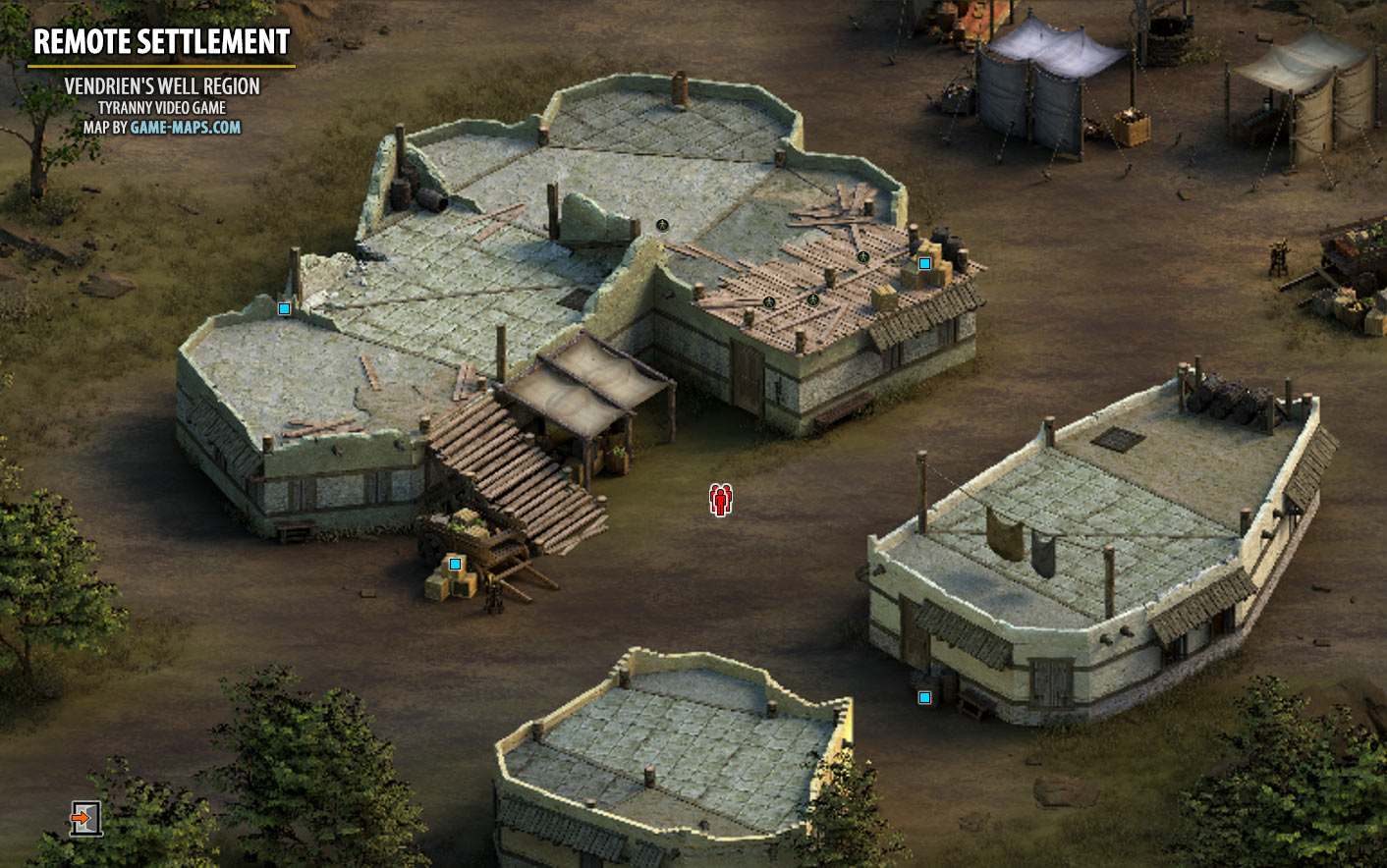 Remote Settlement Map, Vendrien's Well, Tyranny Video Game