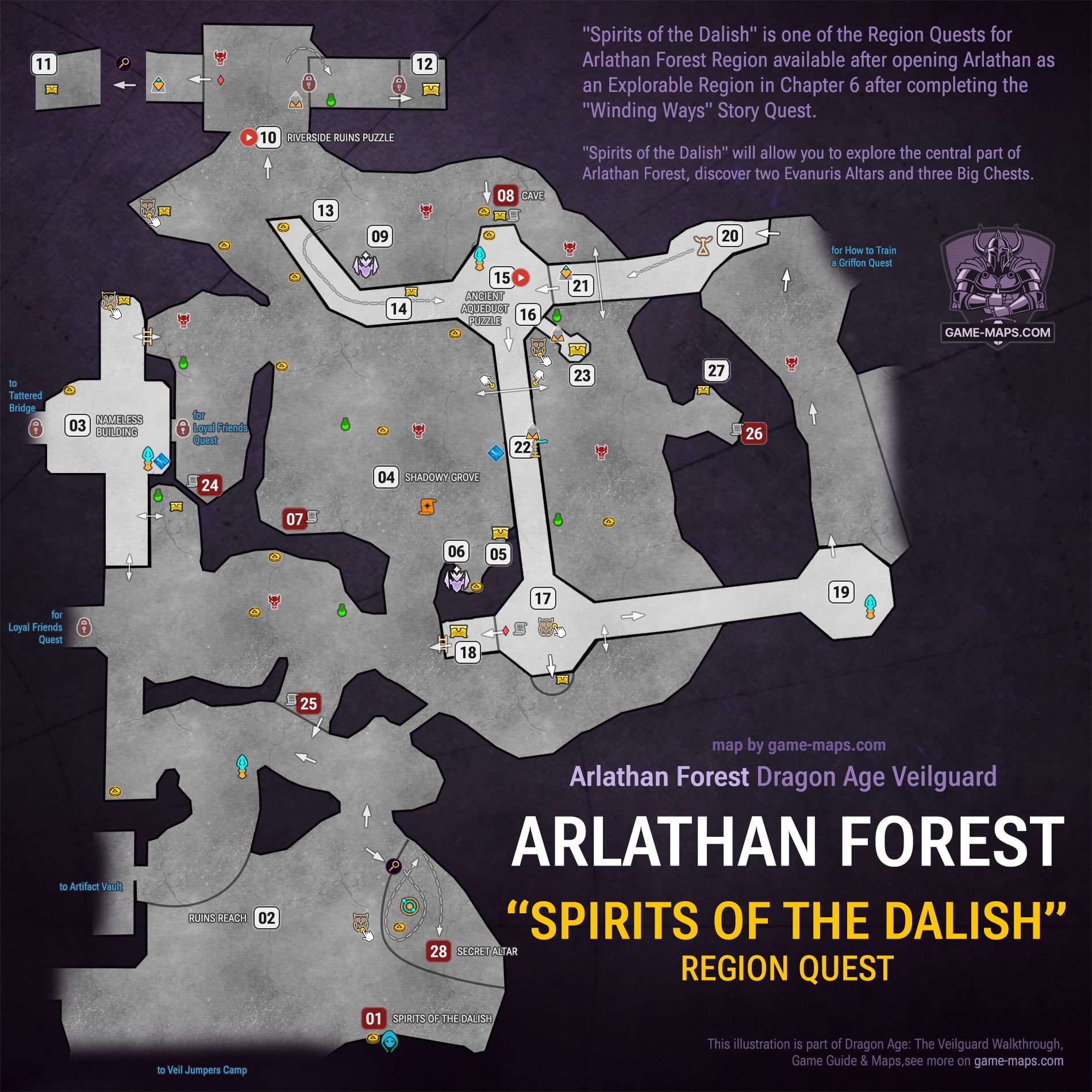 Arlathan Forest 6C - Dragon Age Veilguard Map - Spirits of the Dalish - Chapter 6: Arlathan Forest