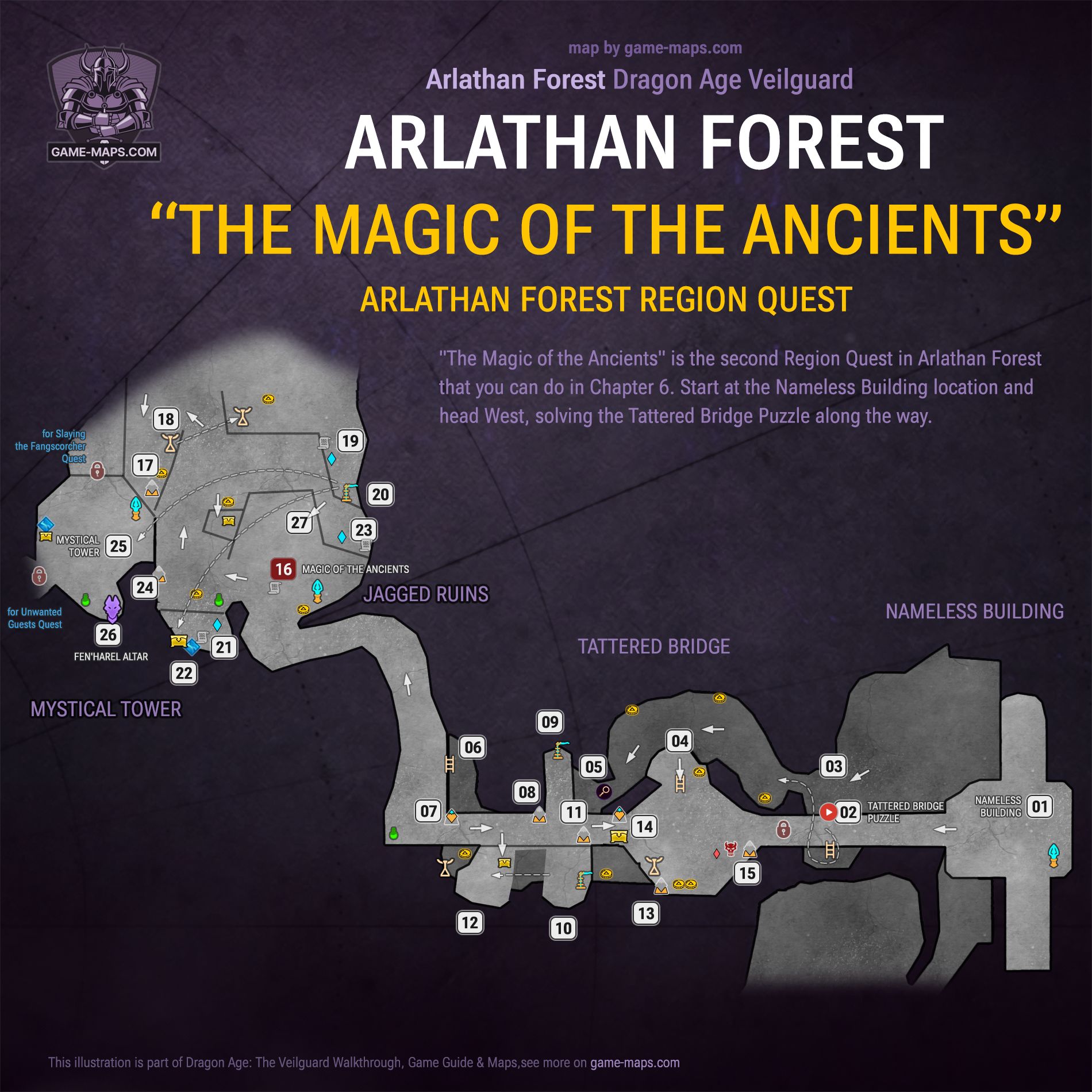 Arlathan Forest 6D - Dragon Age Veilguard Map - The Magic of the Ancients - Chapter 6: Arlathan Forest