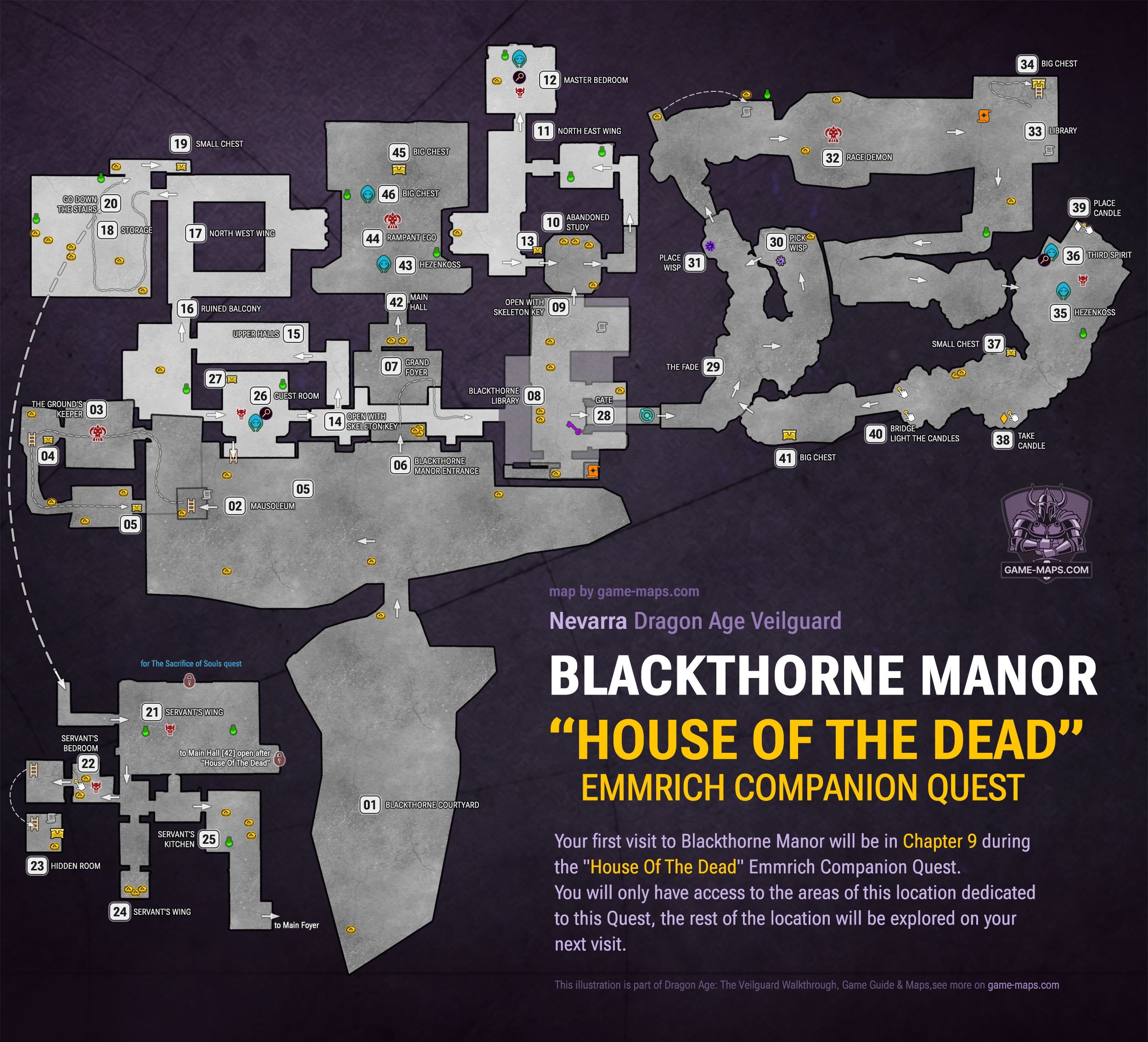 Blackthorne Manor Map - House Of The Dead - Dragon Age Veilguard