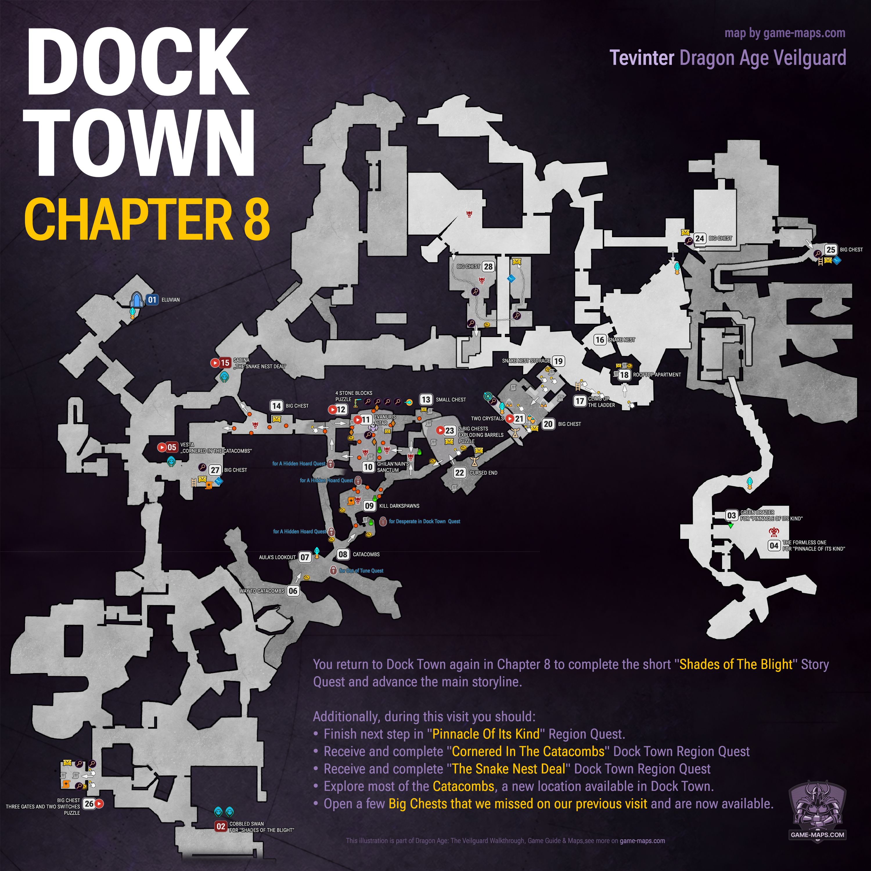 Dock Town Map Chapter 8 - Catacombs - Dragon Age Veilguard