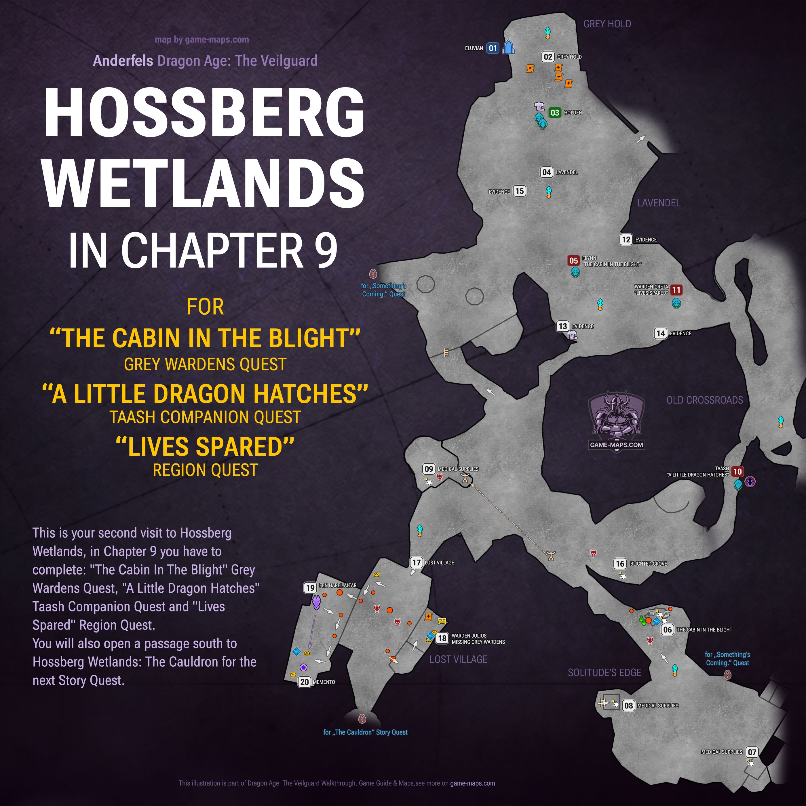 Hossberg Wetlands 9 Map - The Cabin In The Blight - Dragon Age Veilguard