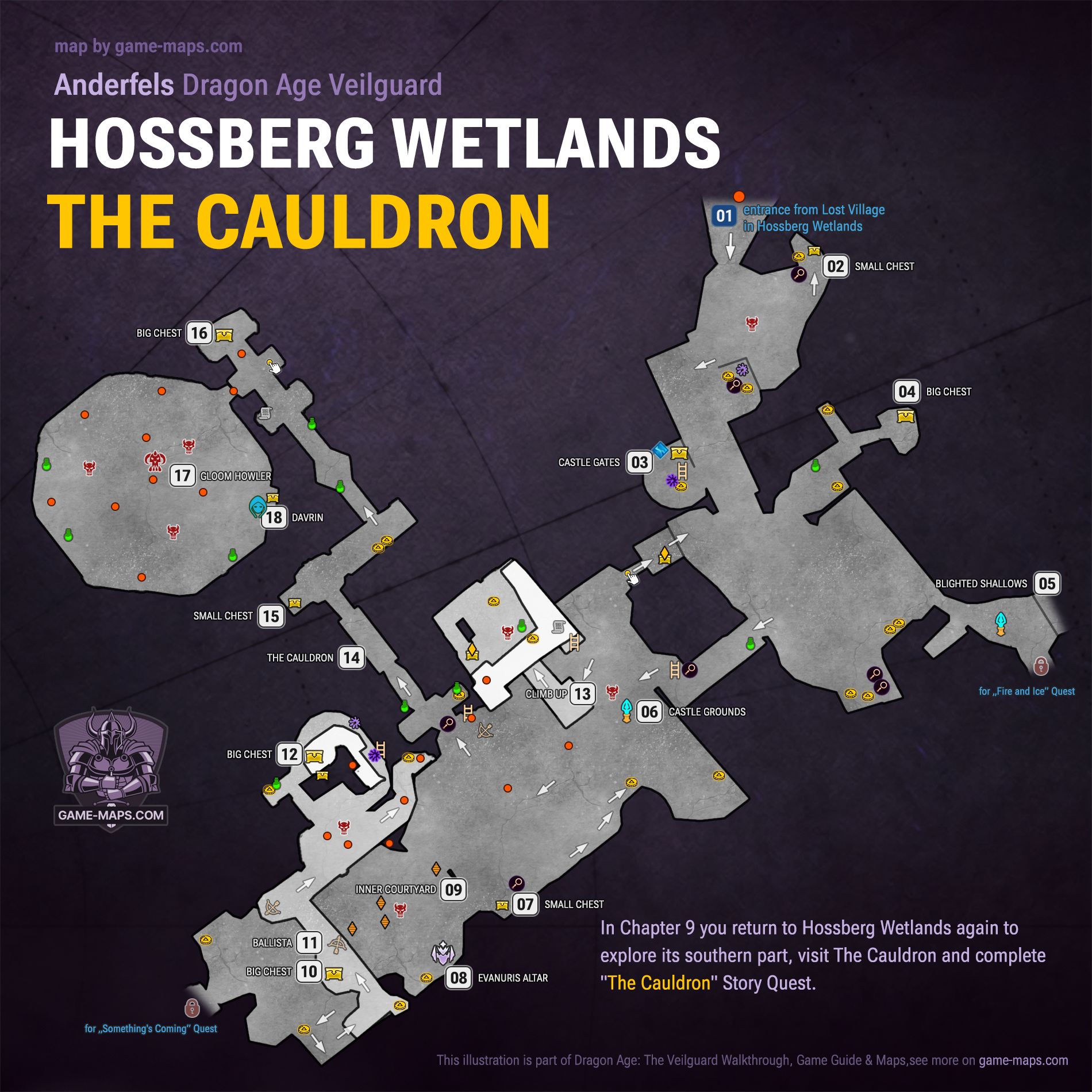 Hossberg Wetlands: The Cauldron Map - Dragon Age Veilguard