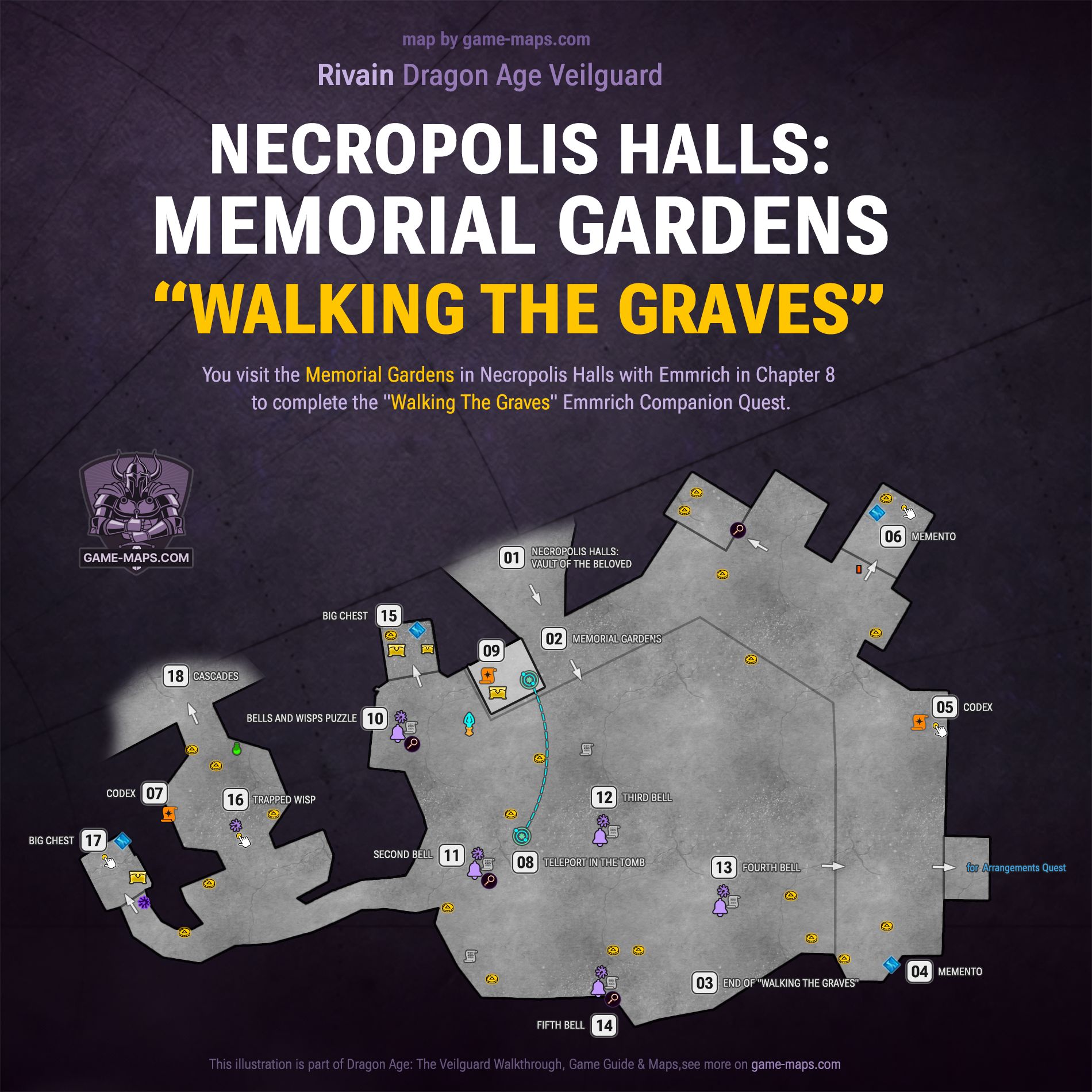 Necropolis Halls: Memorial Gardens - Walking The Graves - Dragon Age Veilguard