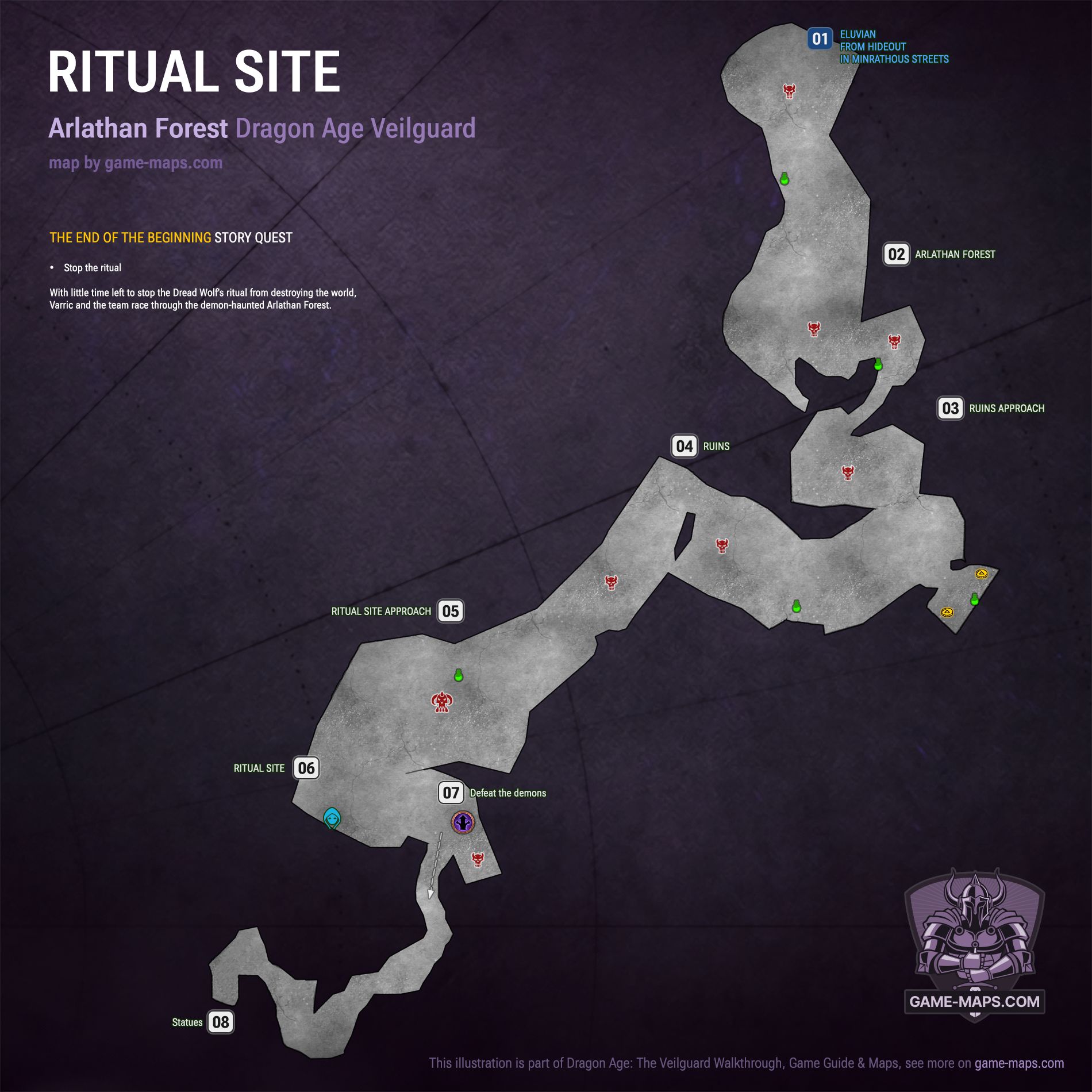 Ritual Site Dragon Age Veilguard Map - The End Of The Beginning Quest - Chapter 1: Arlathan Forest