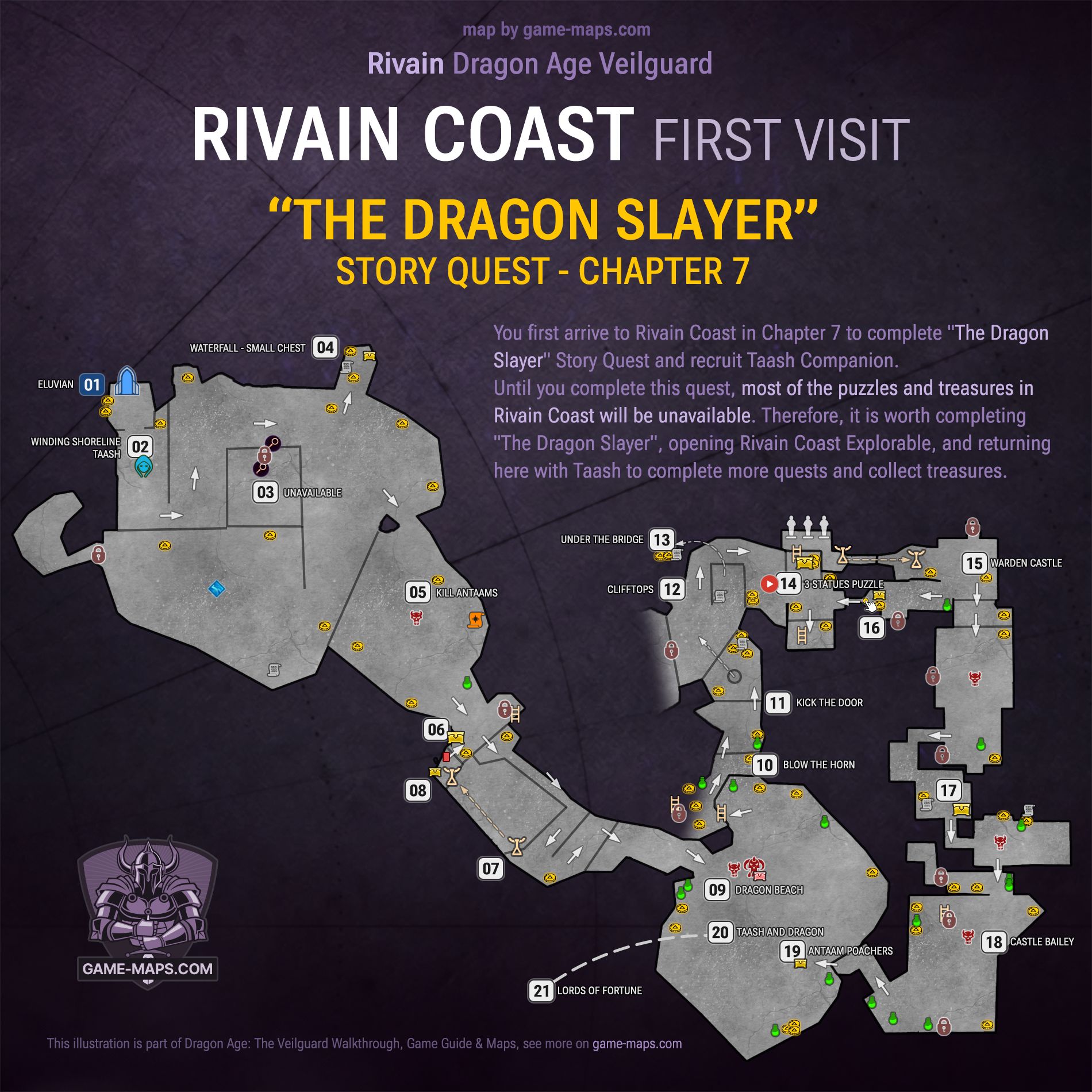 Rivain Coast - Dragon Age Veilguard Map - The Dragon Slayer Quest - Chapter 7: Rivain