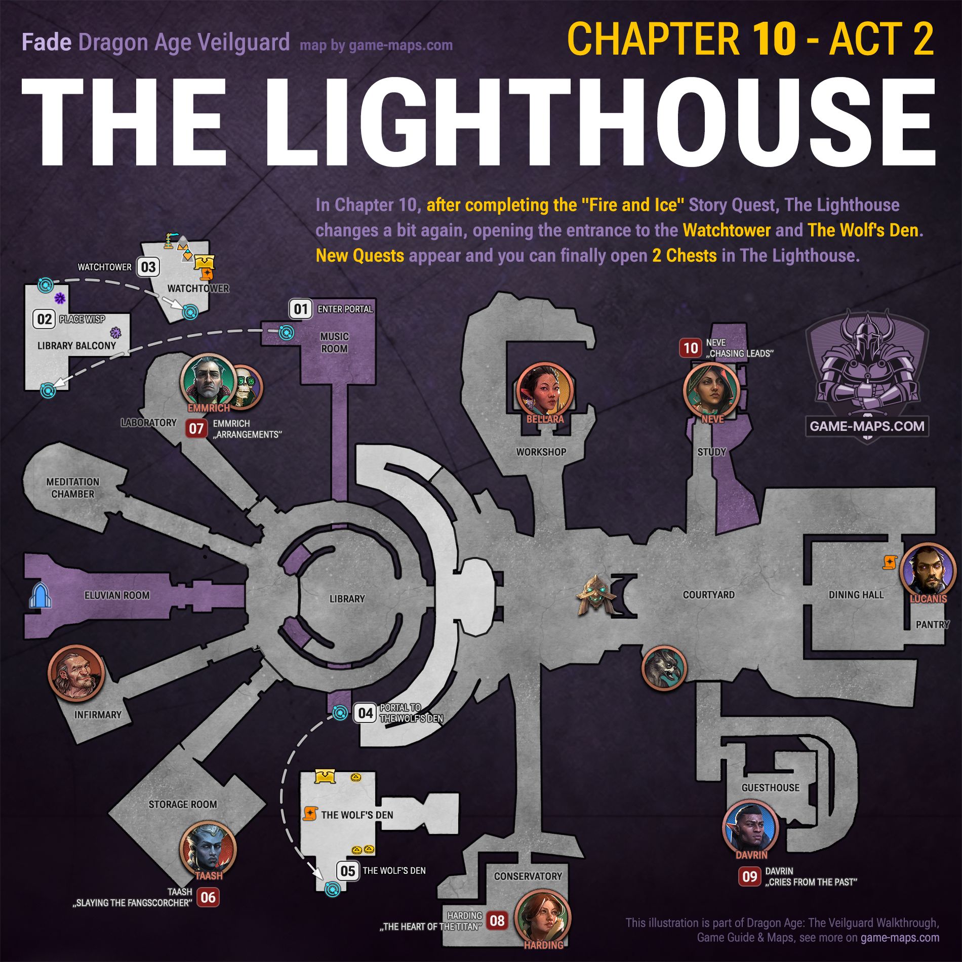 The Lighthouse Map in Chapter 10 - Dragon Age: The Veilguard