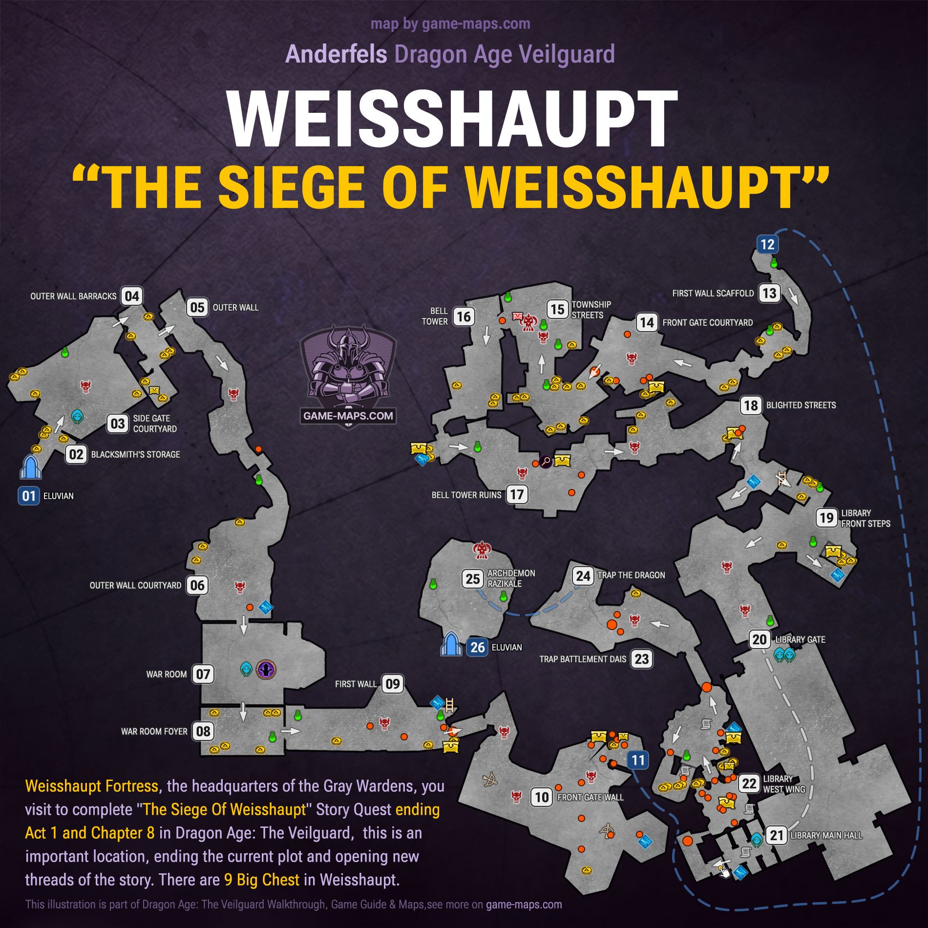 Weisshaupt Map - The Siege Of Weisshaupt - Dragon Age Veilguard