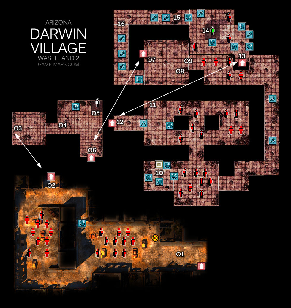 Darwin Village Map - Arizona - Wasteland 2