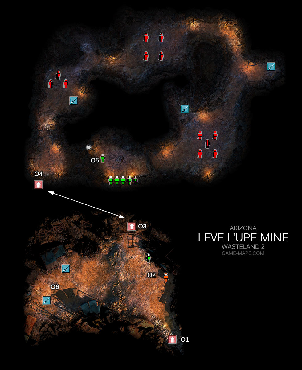 Leve L'Upe Mine Map - Arizona - Wasteland 2